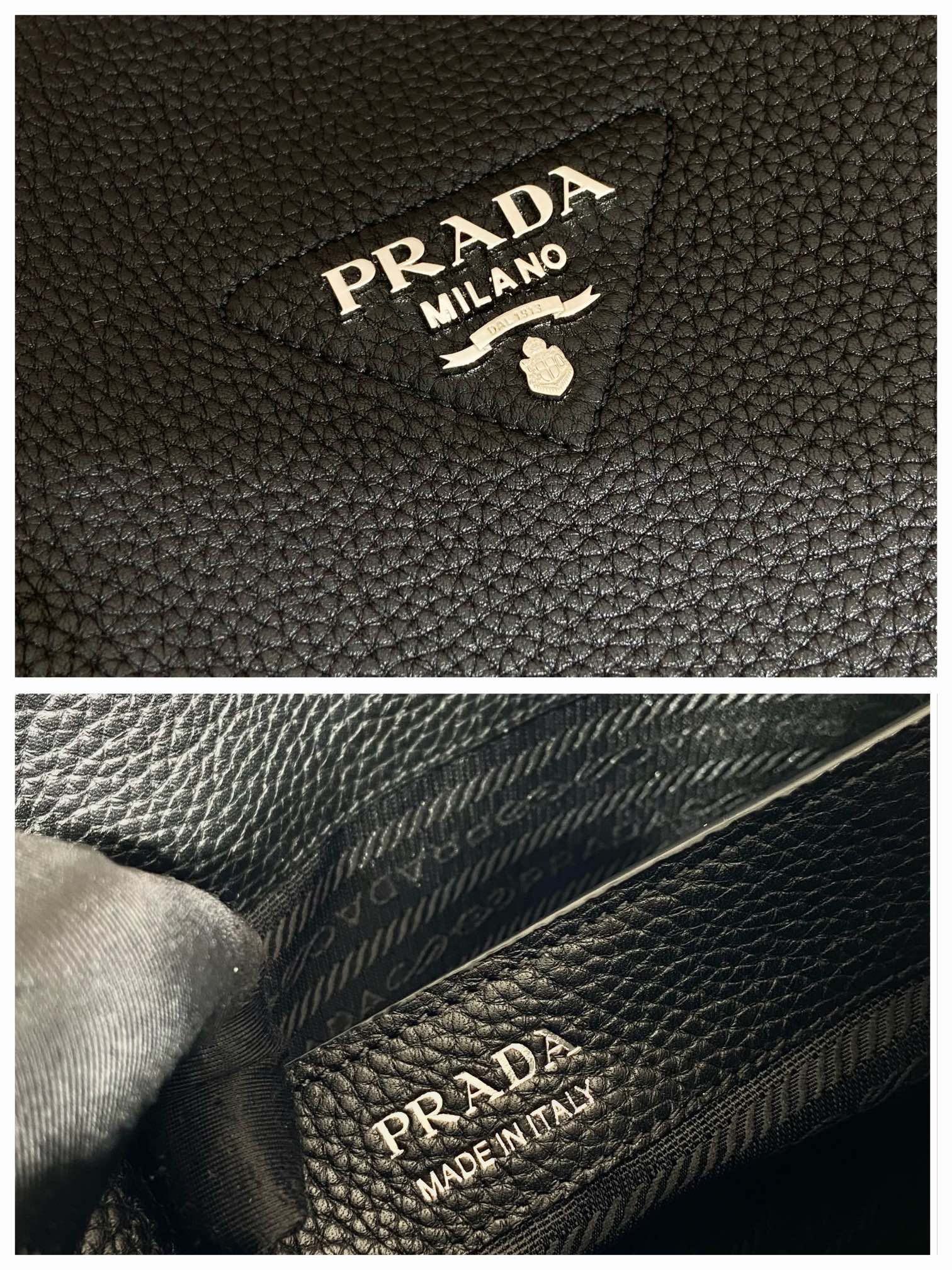 小号 普拉达 PRADA  手提 斜跨  女包 黑色色 皮质 H0-1BC145_2DKV_F0002_V_3OO