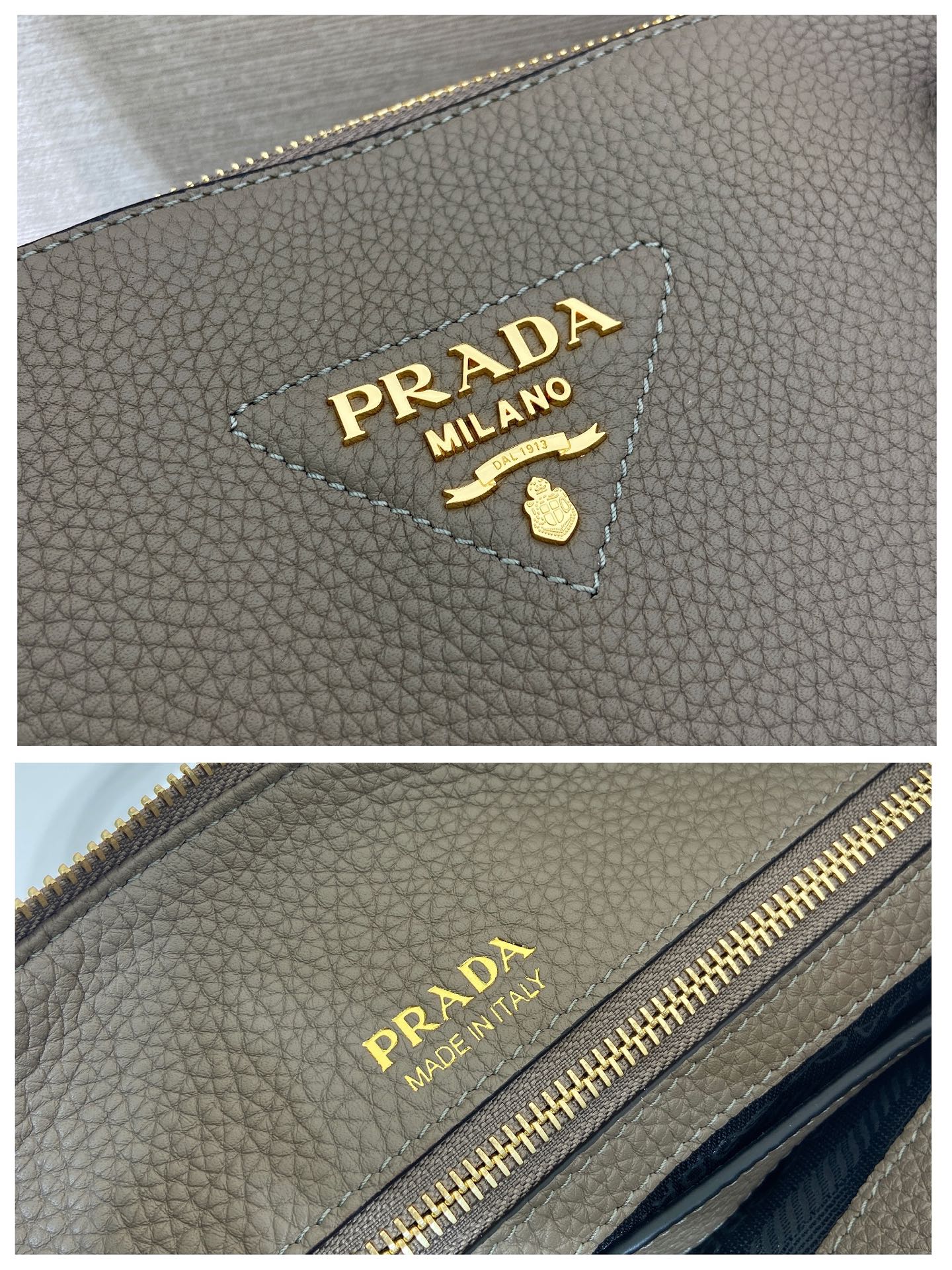 普拉达 PRADA  托特手提 灰色 皮质 H0-1BG627_2DKV_F03QH