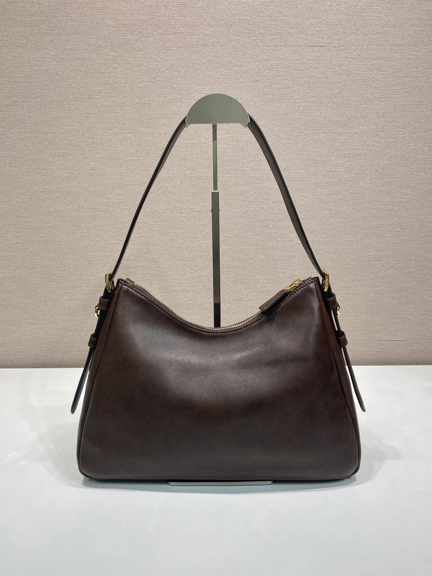 普拉达 PRADA  Aimee  单肩  布朗棕 皮质 H0-1BC301_2ZRN_F0324_V_LEY