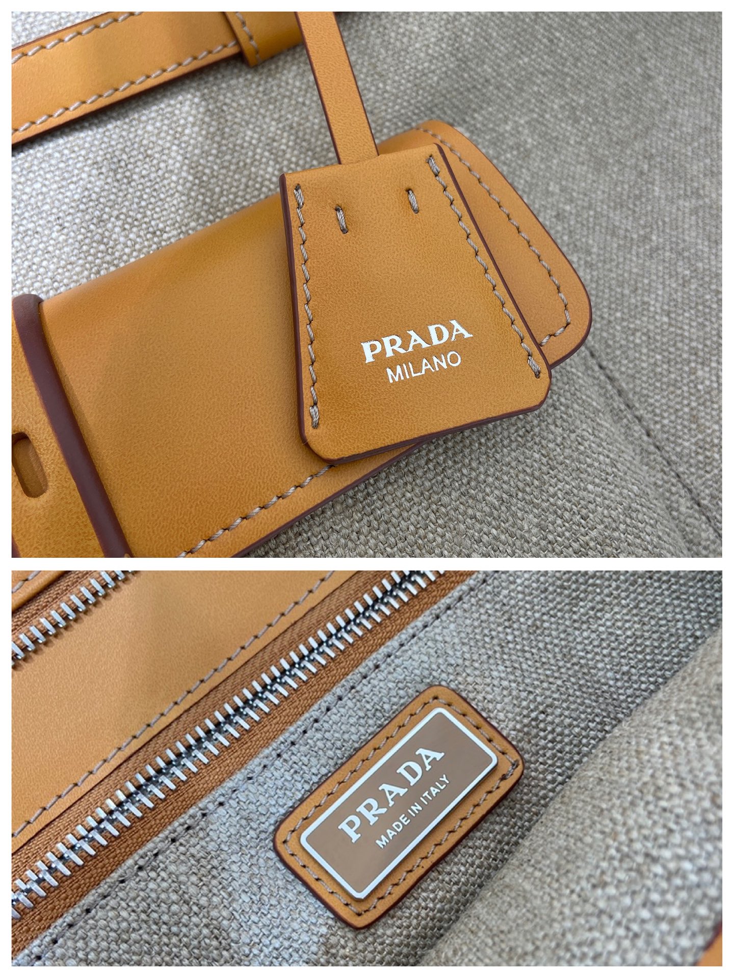 38CM 普拉达 PRADA Bonnie 单肩 斜跨  植物拼皮 棕色  H0-1BA433_P0E_F032T_V_OTM