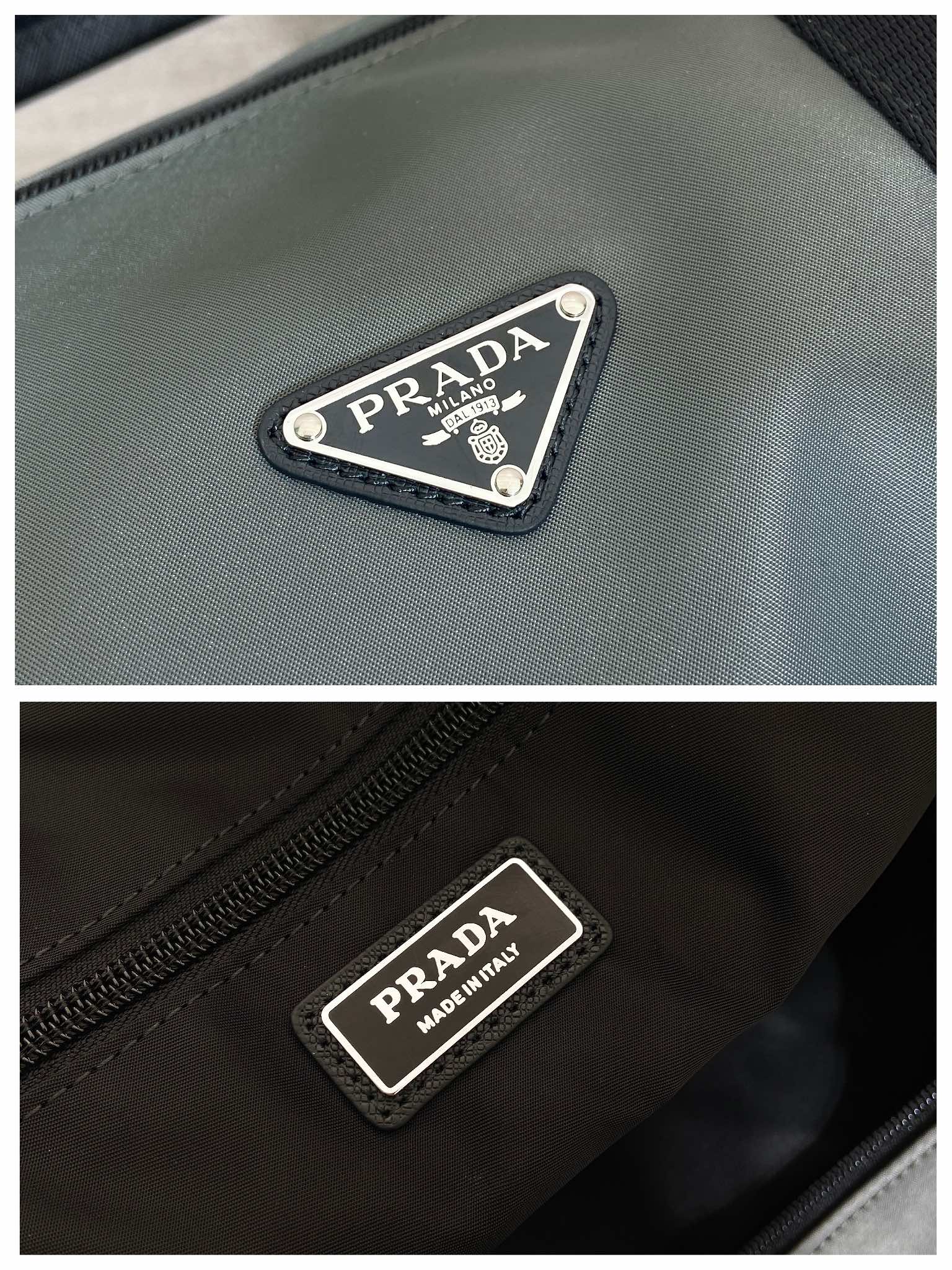 普拉达 PRADA Re-Nylon 旅行包 森林绿 尼龙 H0-长50cm 宽27cm 高27cm