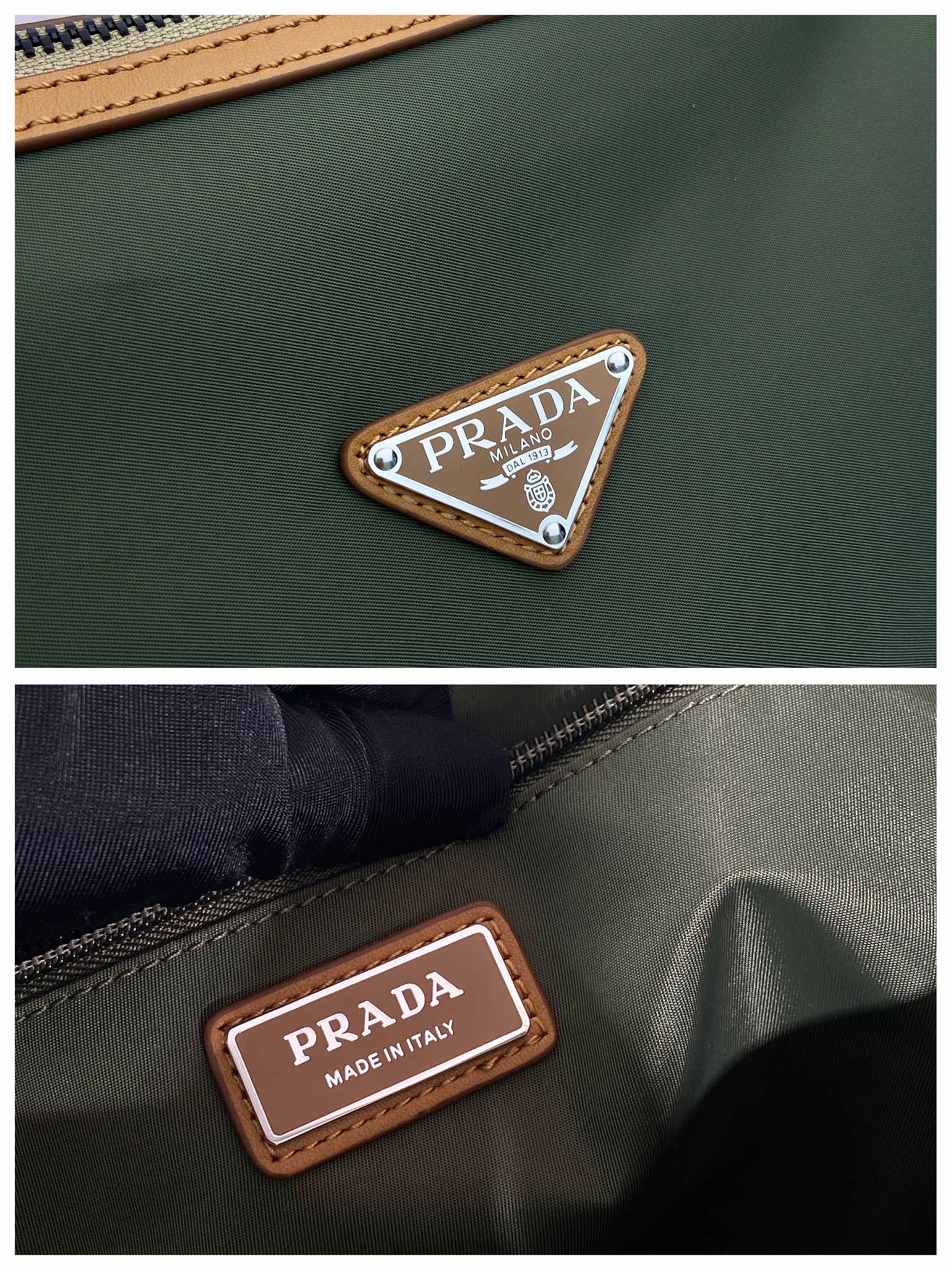 普拉达 PRADA Re-Nylon 手提旅行包 绿色 尼龙 H0-2VC040_2CX2_F03UQ