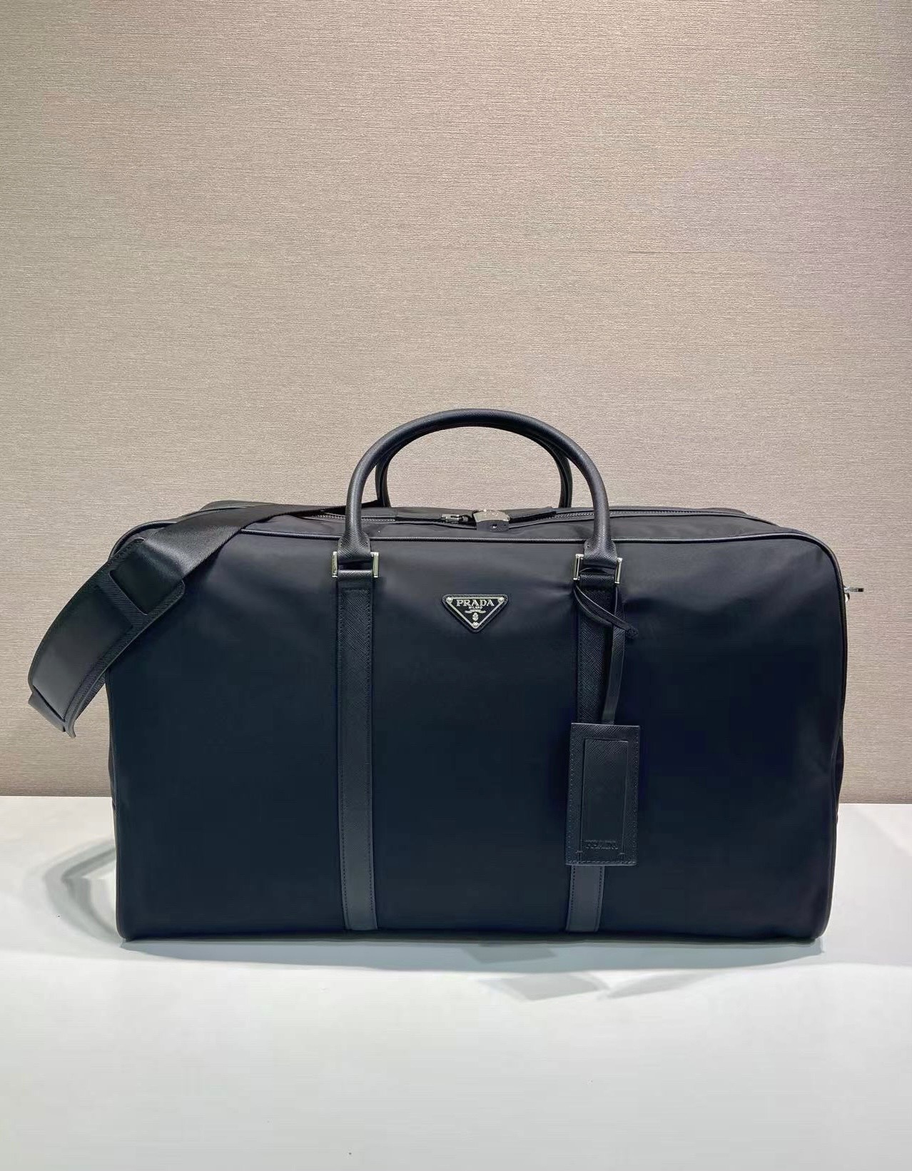 普拉达 PRADA Re-Nylon 手提旅行包 黑色 尼龙 H0-2VC013_2DMH_F0002