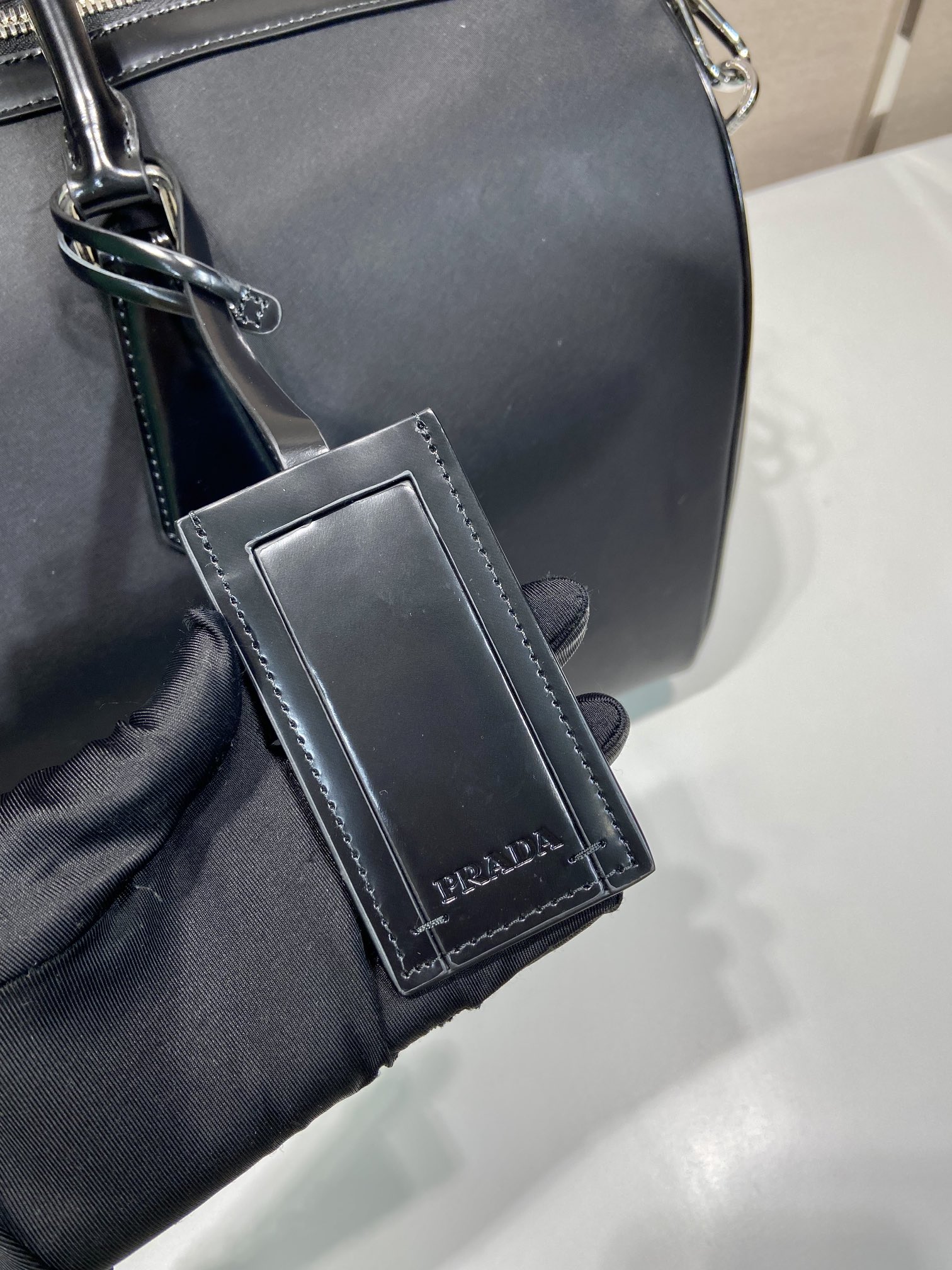 50CM 普拉达 PRADA Re-Nylon 手提旅行包 黑色 尼龙 H0-2VC018_789_F0002