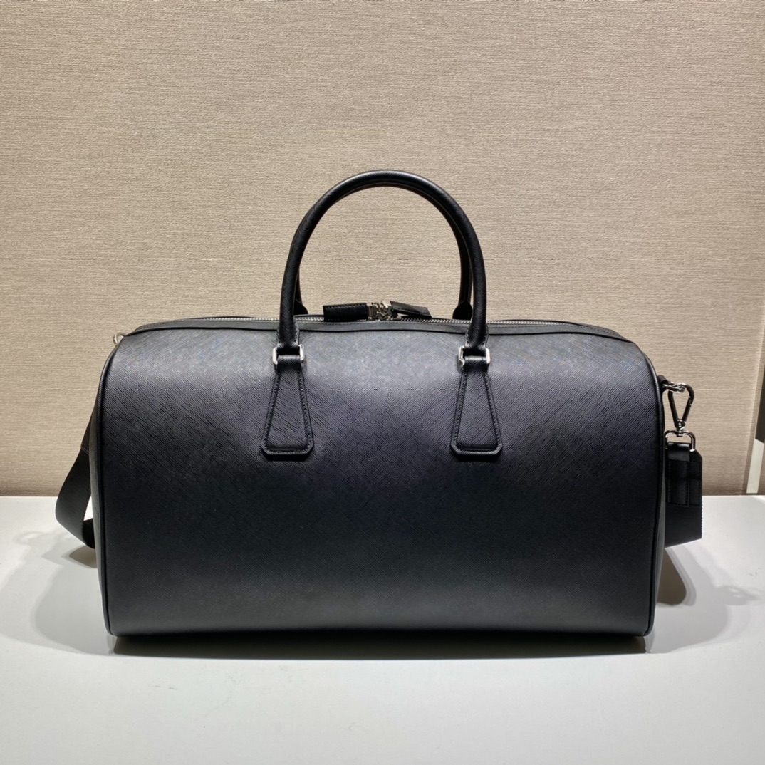 50CM 普拉达 PRADA Saffiano 手提旅行包 黑色 皮质  H0-2VC034_9Z2_F0002_V_OOO