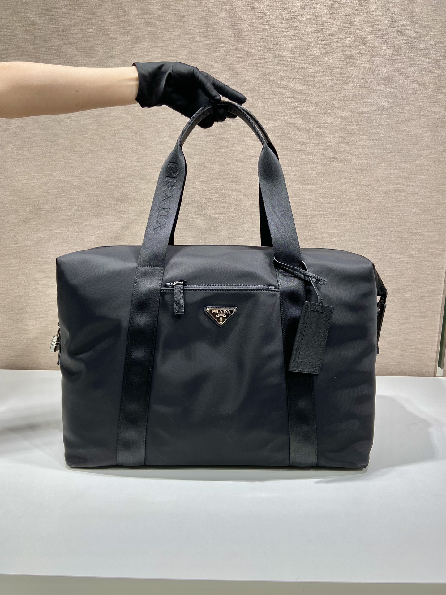 普拉达 PRADA Re-Nylon 手提旅行包 黑色 尼龙  H0-2VC796-2DMH-F0002-V-OOO