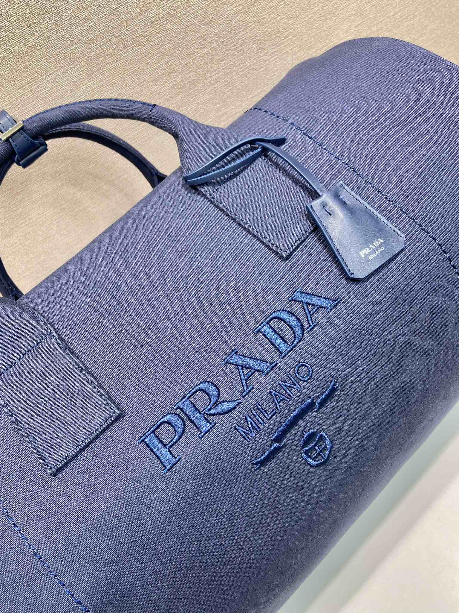 普拉达 PRADA  手提旅行包 海蓝色 棉  F0-2VC051_2CYA_F0216_V_OOO