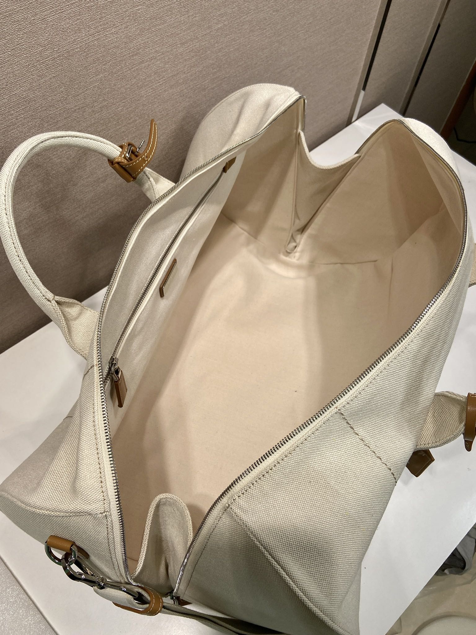 普拉达 PRADA  手提旅行包 白色 棉  F0-2VC051_2CX9_F0018_V_OOO