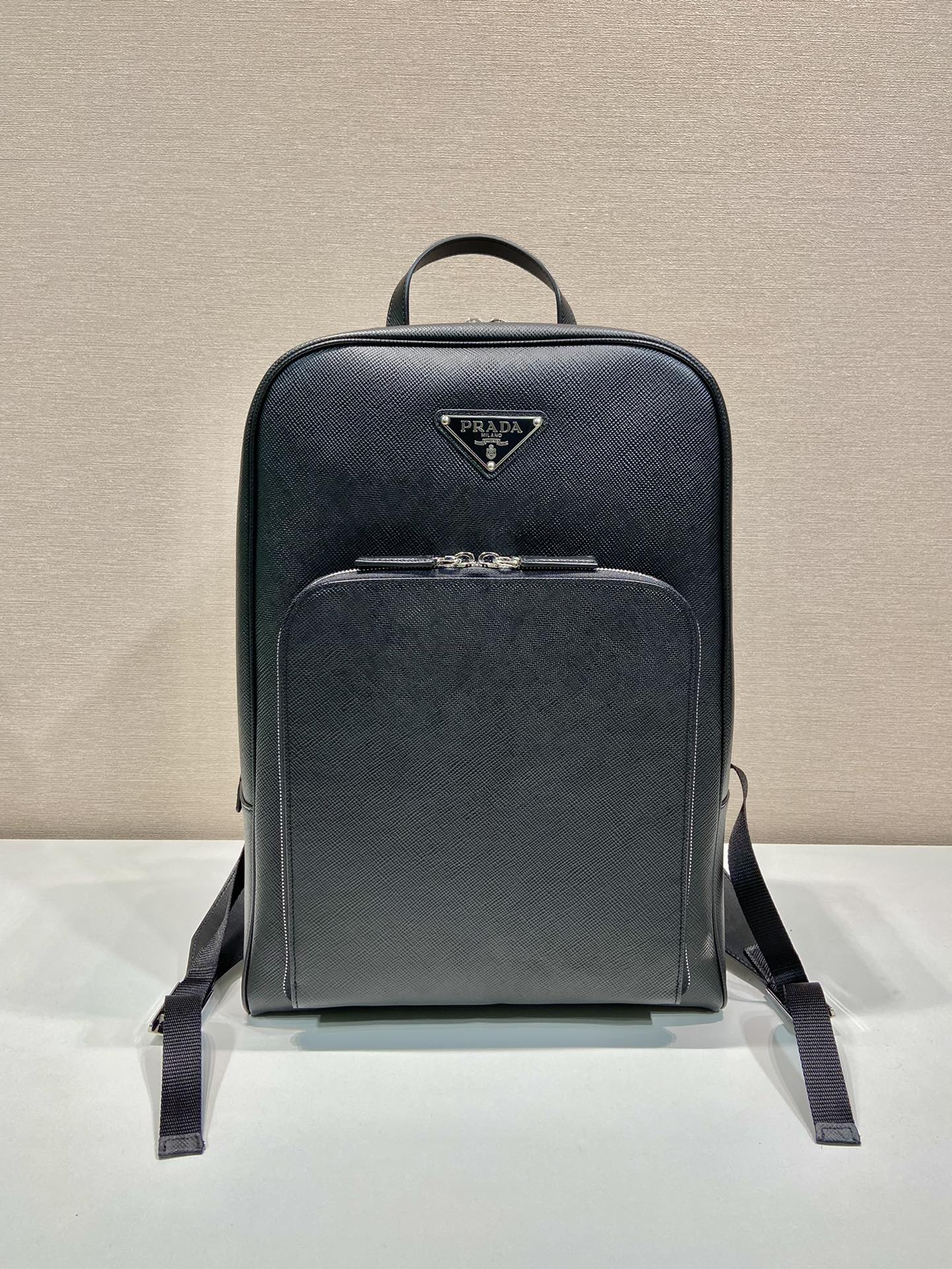 普拉达 PRADA  双肩包 十字纹 皮革 黑色 H0-2VZ102_9Z2_F0002_V_DOO