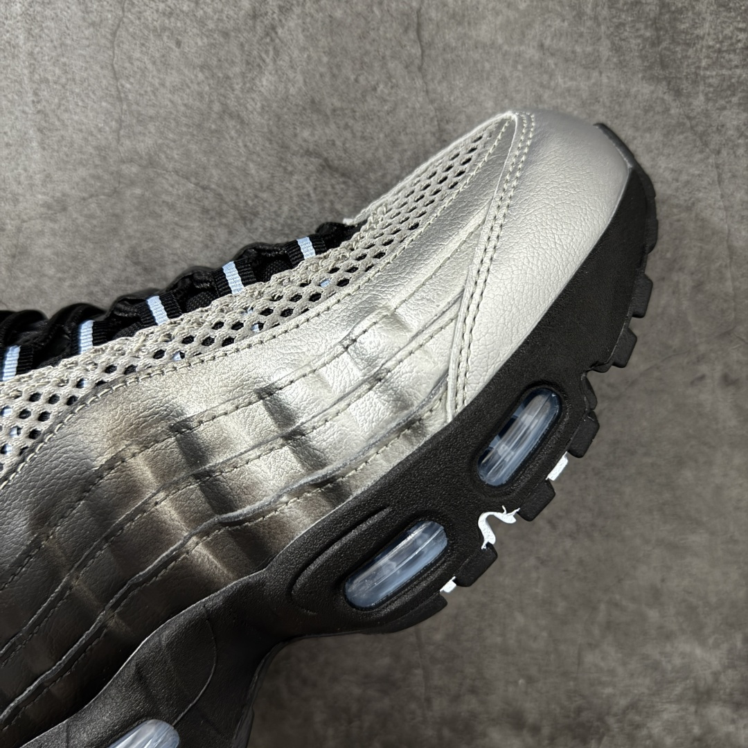 升级最终版Palace  Air Max 95  低筒 网布防滑 运动鞋 休闲鞋 球鞋 男鞋 波鞋  黑银 IQ7708-095
