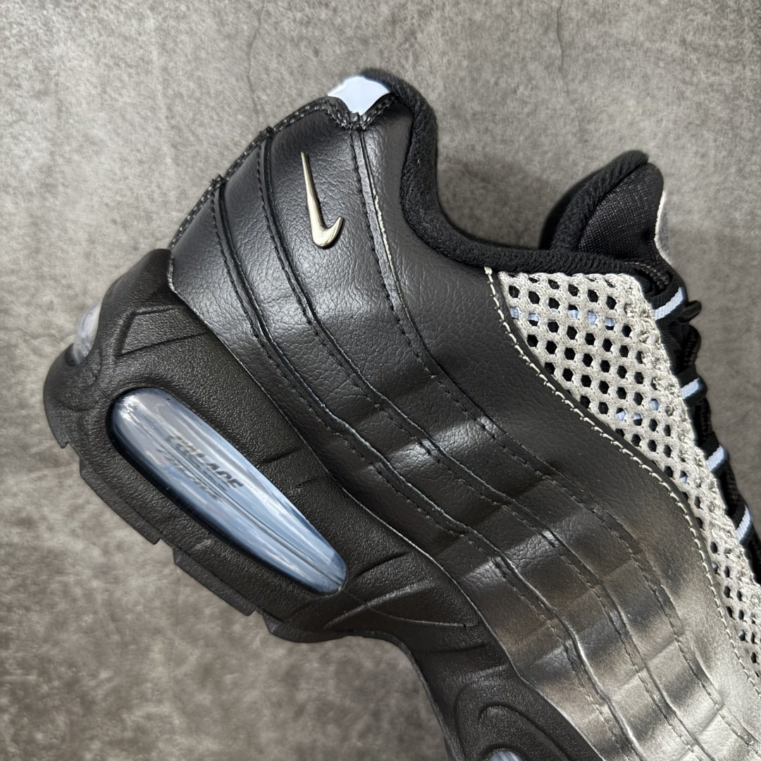 升级最终版Palace  Air Max 95  低筒 网布防滑 运动鞋 休闲鞋 球鞋 男鞋 波鞋  黑银 IQ7708-095