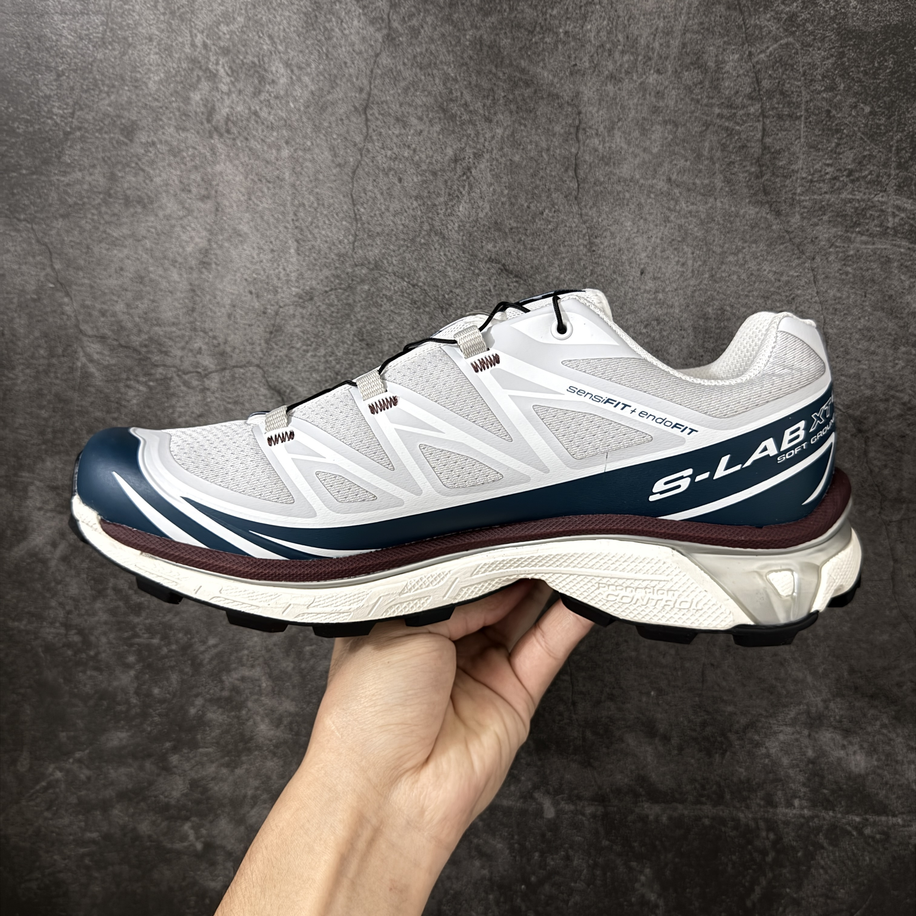 SALOMON XT-6  萨洛蒙  低筒 减震防滑 户外 跑步鞋 运动鞋 登山 男鞋 女鞋  波鞋 （版型偏小一码）蓝白454564