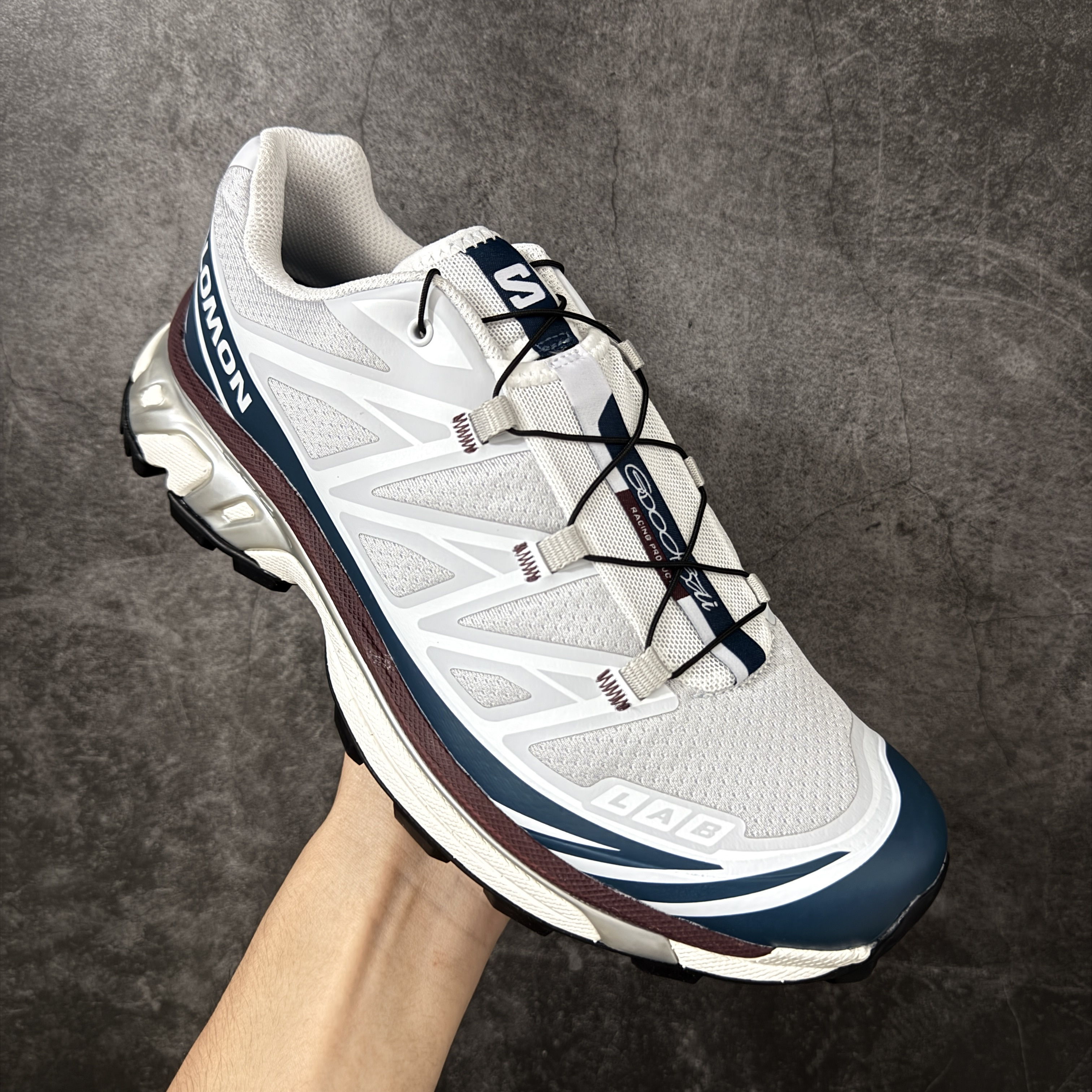 SALOMON XT-6  萨洛蒙  低筒 减震防滑 户外 跑步鞋 运动鞋 登山 男鞋 女鞋  波鞋 （版型偏小一码）蓝白454564