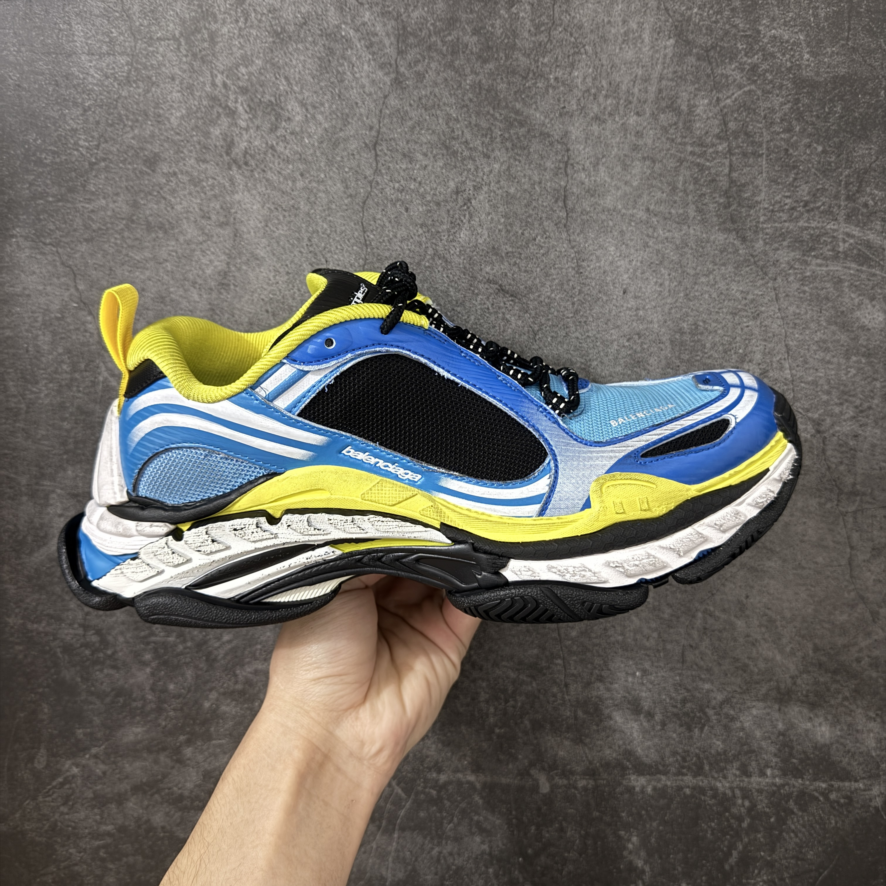 Balenciaga Triple S2 24代 厚底老爹 休闲鞋 蓝黄白 C0-865849WTRS24497
