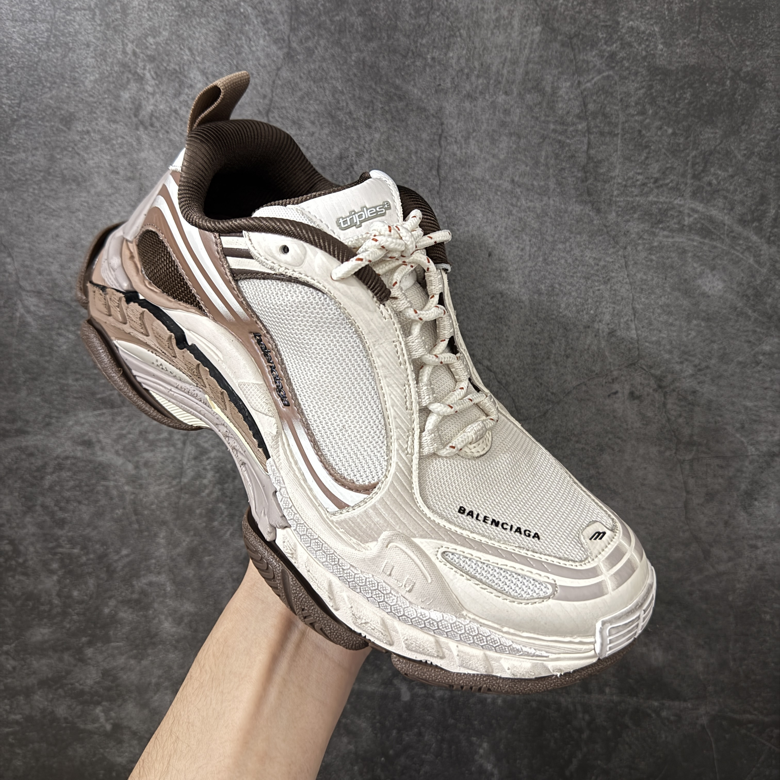 Balenciaga Triple S2 24代 厚底老爹 休闲鞋 棕色 C0-865851WTRS22290