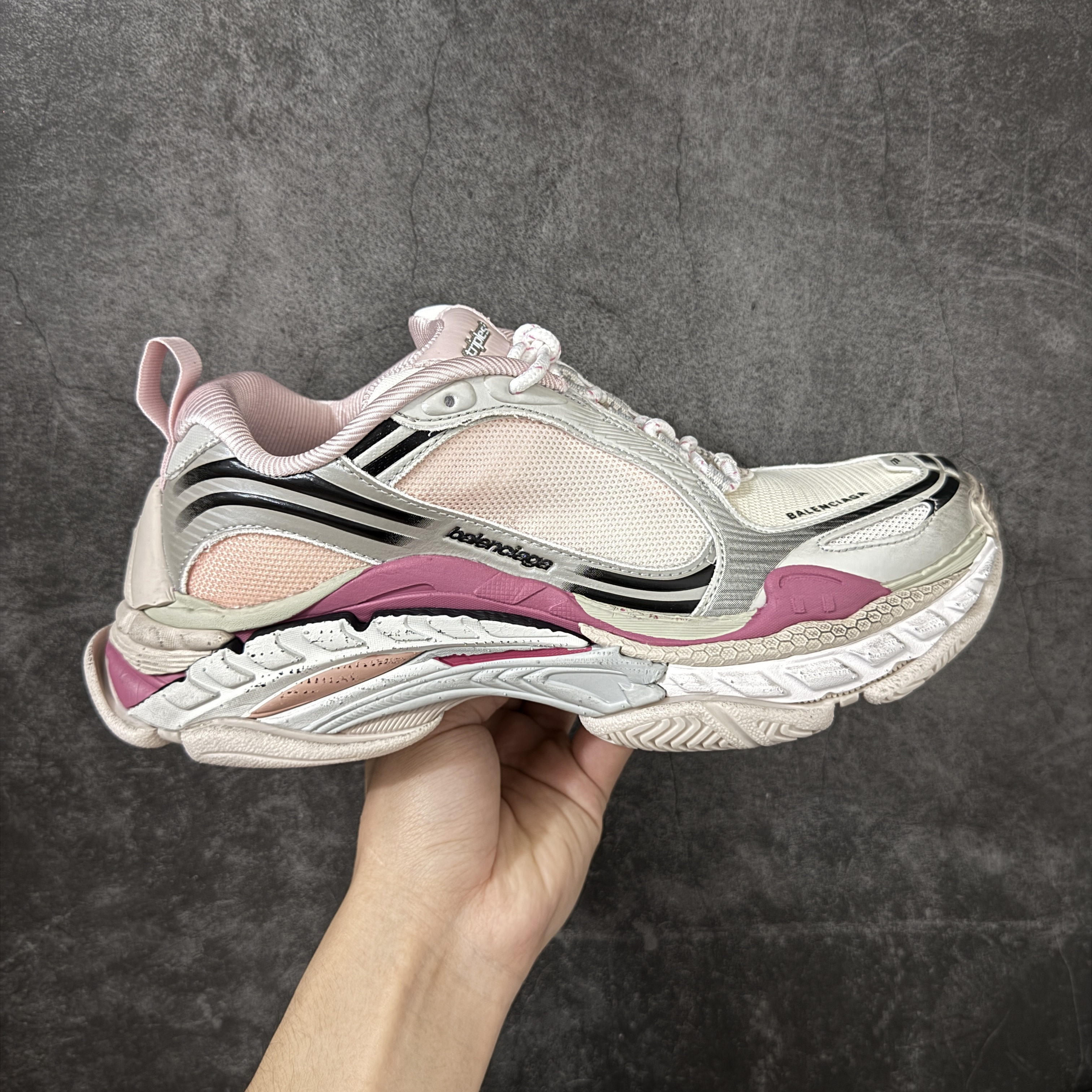 Balenciaga Triple S2 24代 厚底老爹 休闲鞋 粉紫色 C0-865851WTR2G6800