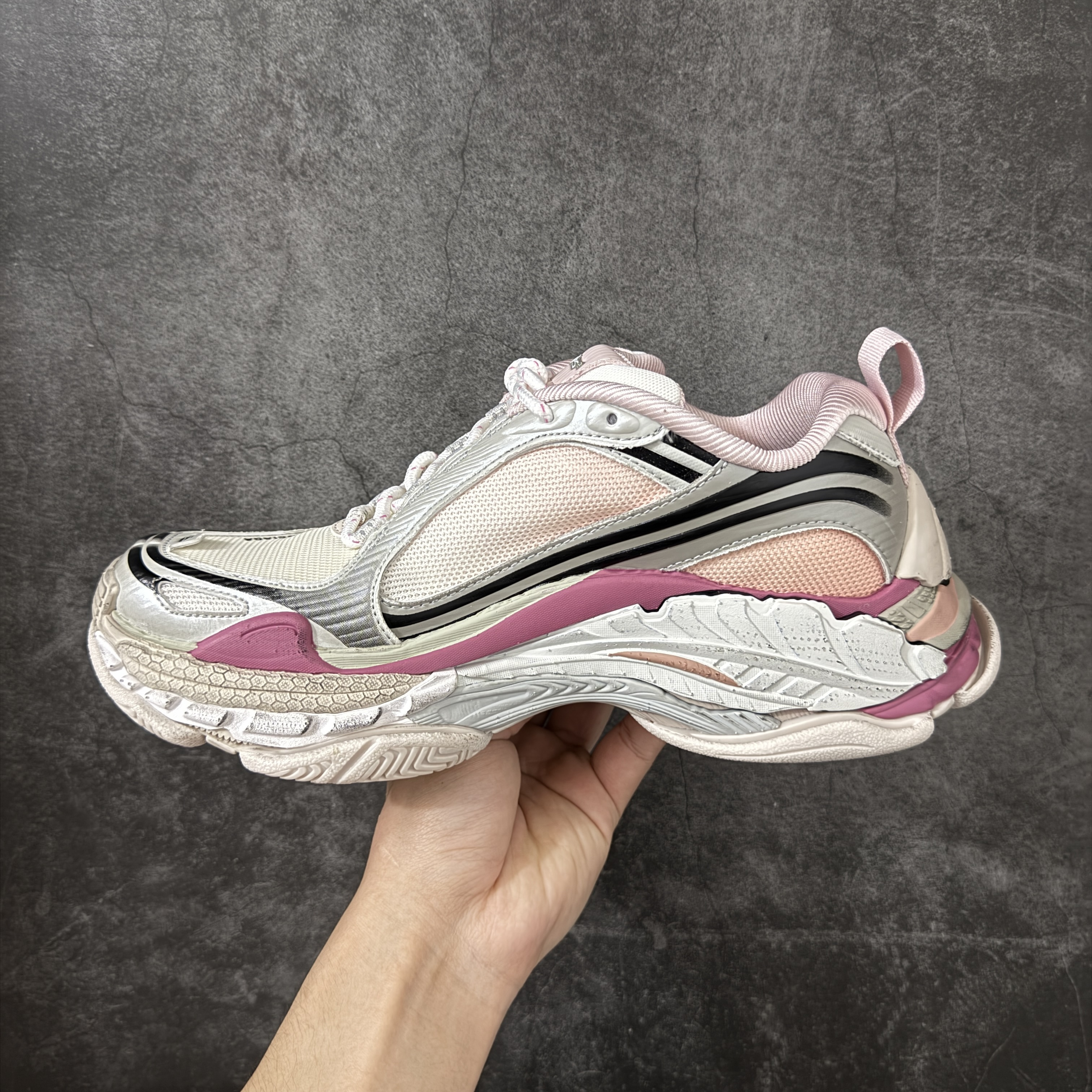 Balenciaga Triple S2 24代 厚底老爹 休闲鞋 粉紫色 C0-865851WTR2G6800