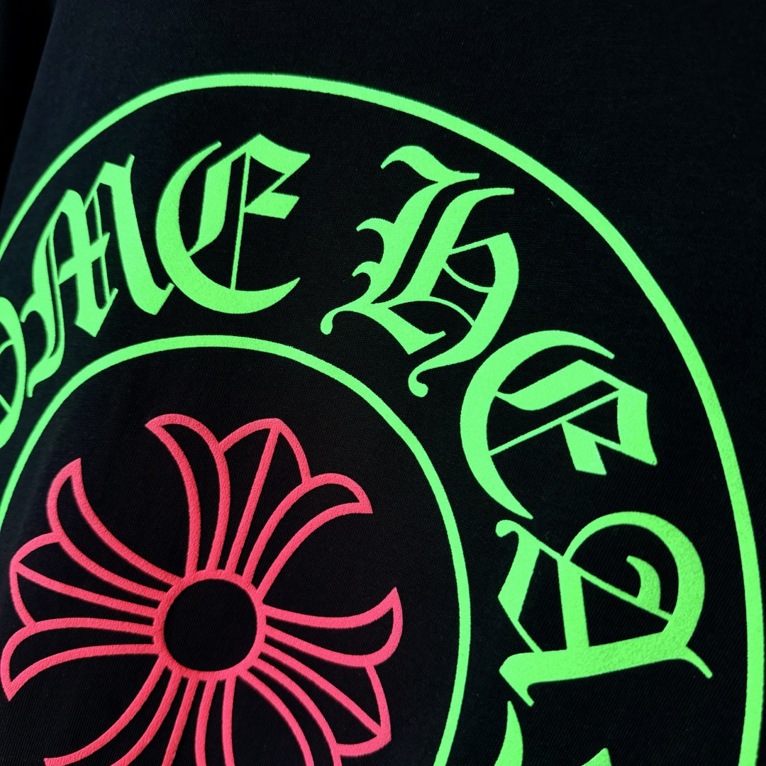 Chrome Hearts 克罗心 CH  印花  荧光 绿马蹄   粉十字花  STAFF   黑色