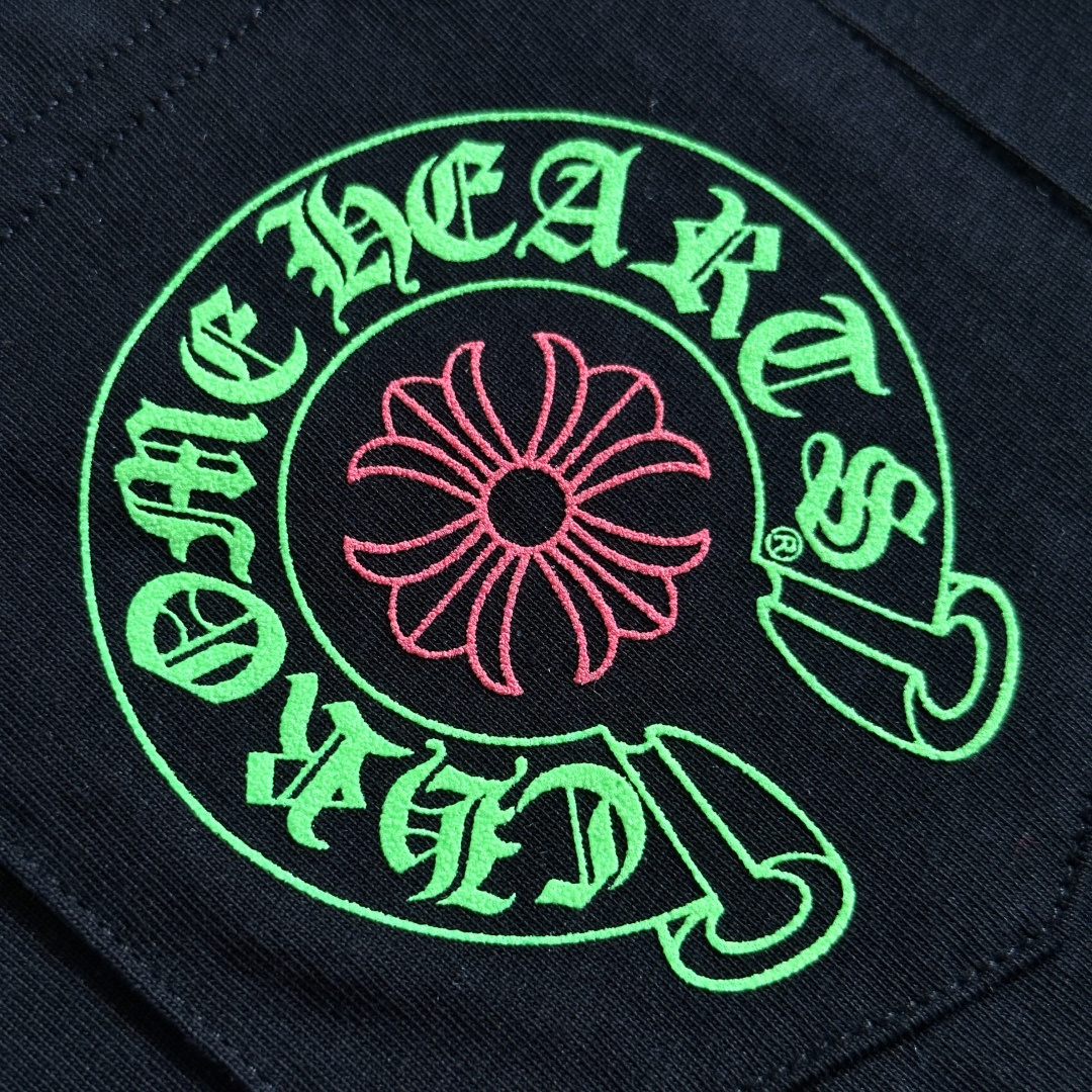Chrome Hearts 克罗心 CH  印花  荧光 绿马蹄   粉十字花  STAFF   黑色