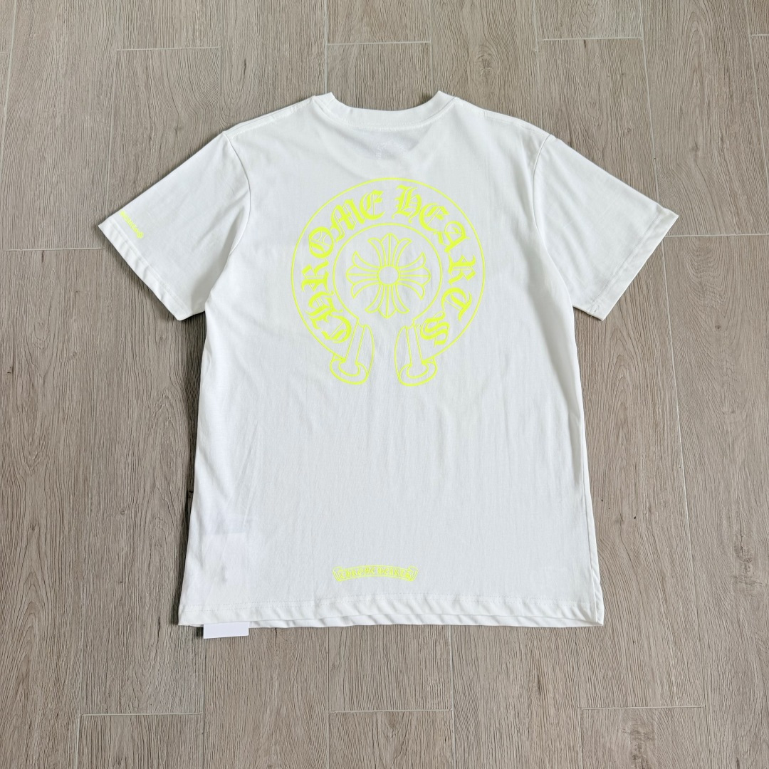 Chrome Hearts CH 克罗心  圆领 短袖 T恤  马蹄 A0  26 荧光黄 
