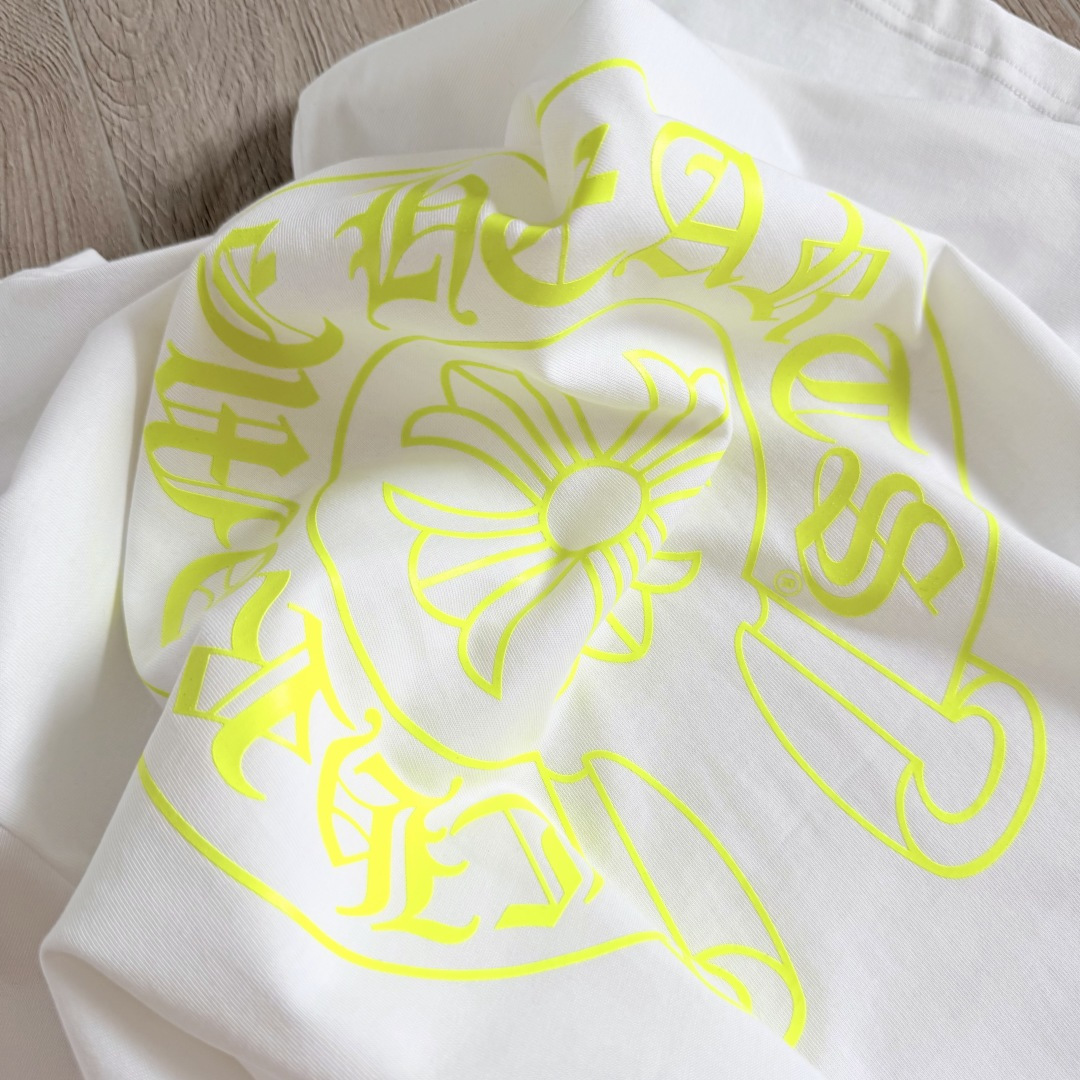Chrome Hearts CH 克罗心  圆领 短袖 T恤  马蹄 A0  26 荧光黄 
