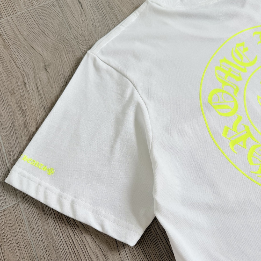 Chrome Hearts CH 克罗心  圆领 短袖 T恤  马蹄 A0  26 荧光黄 