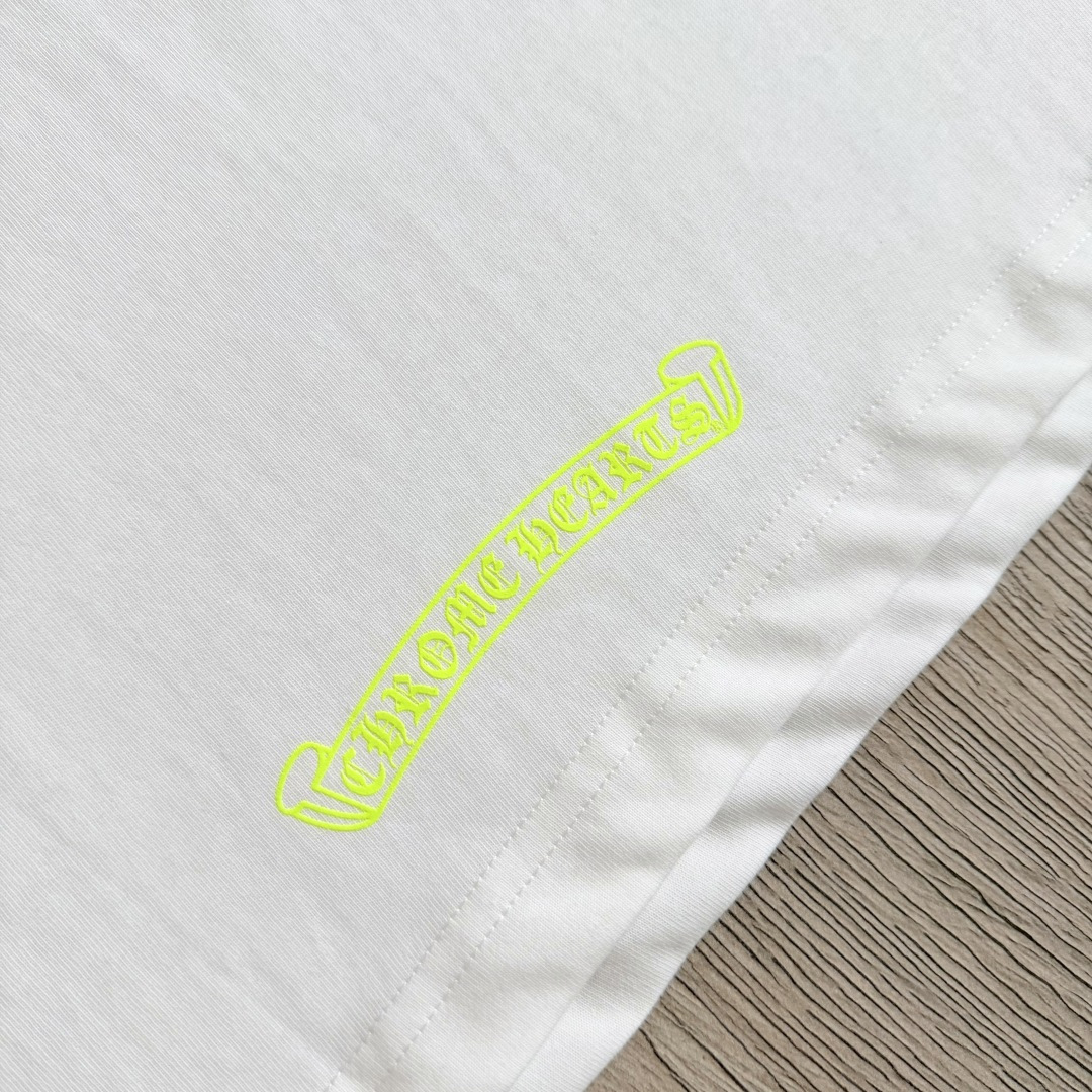 Chrome Hearts CH 克罗心  圆领 短袖 T恤  马蹄 A0  26 荧光黄 