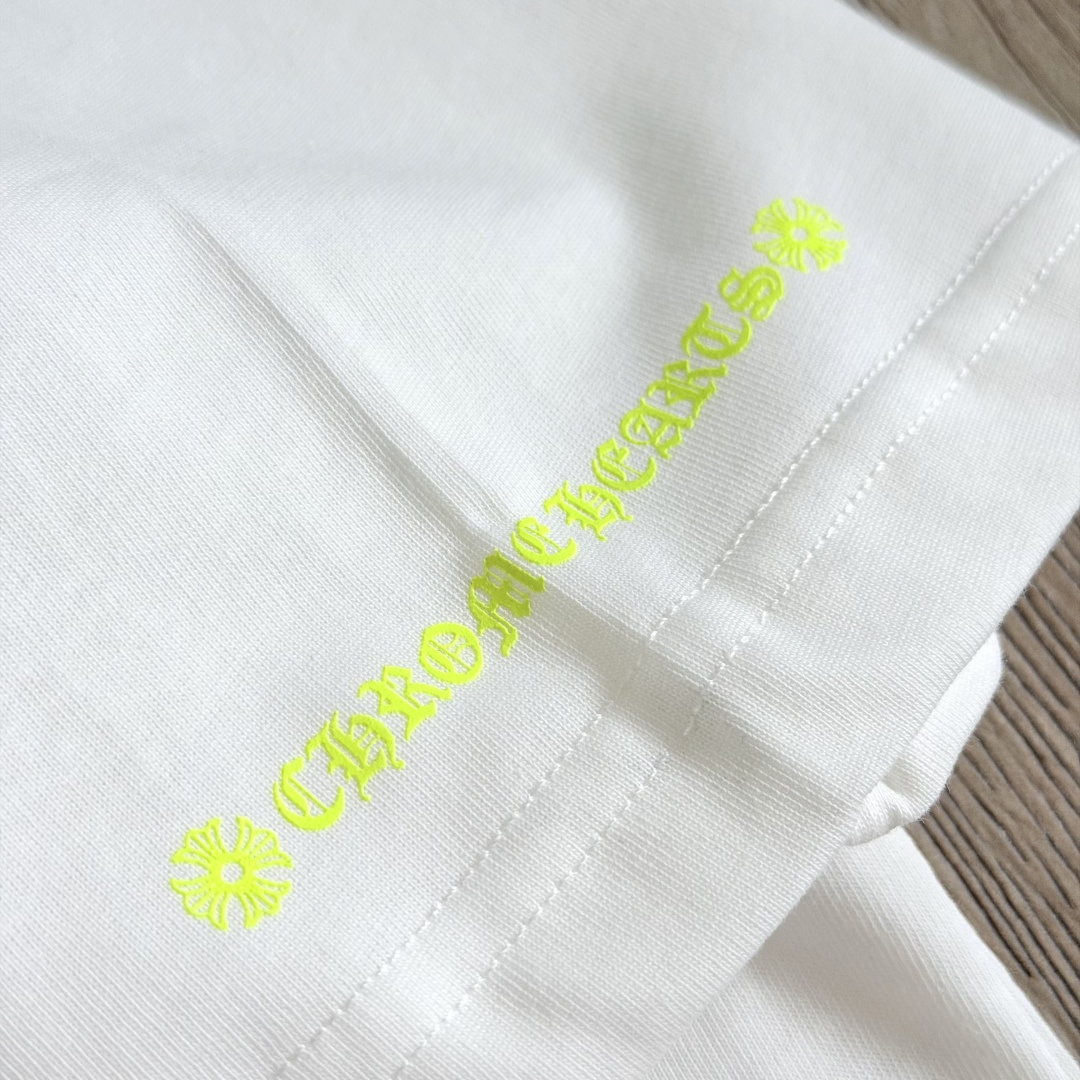 Chrome Hearts CH 克罗心  圆领 短袖 T恤  马蹄 A0  26 荧光黄 