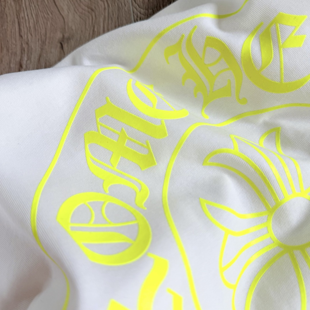 Chrome Hearts CH 克罗心  圆领 短袖 T恤  马蹄 A0  26 荧光黄 