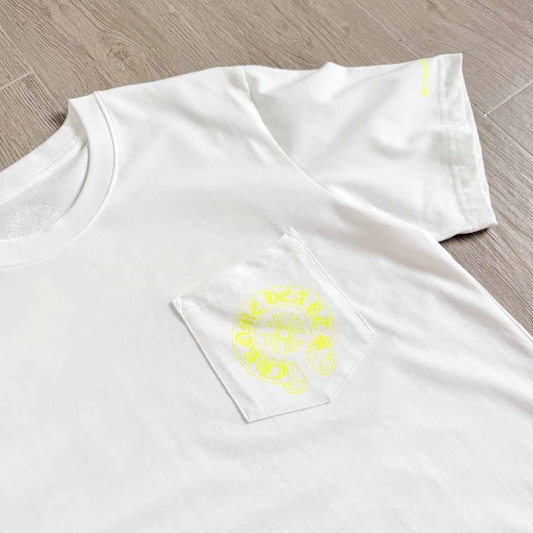Chrome Hearts CH 克罗心  圆领 短袖 T恤  马蹄 A0  26 荧光黄 