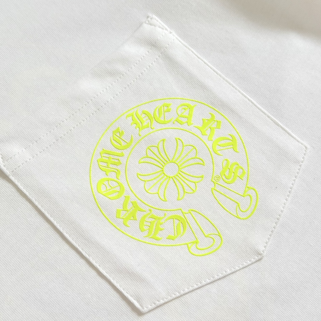 Chrome Hearts CH 克罗心  圆领 短袖 T恤  马蹄 A0  26 荧光黄 