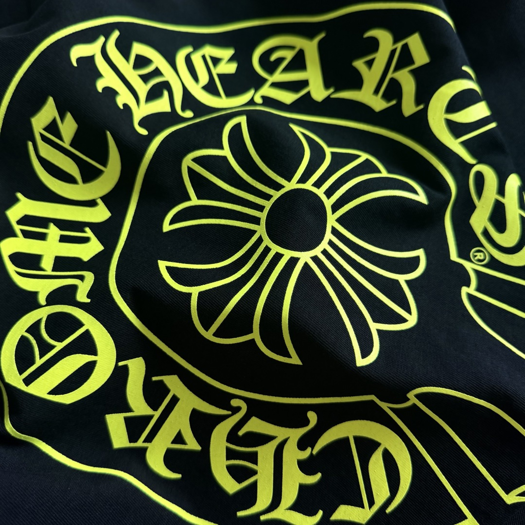 Chrome Hearts CH 克罗心  圆领 短袖 T恤  马蹄 A0  26 荧光黄 