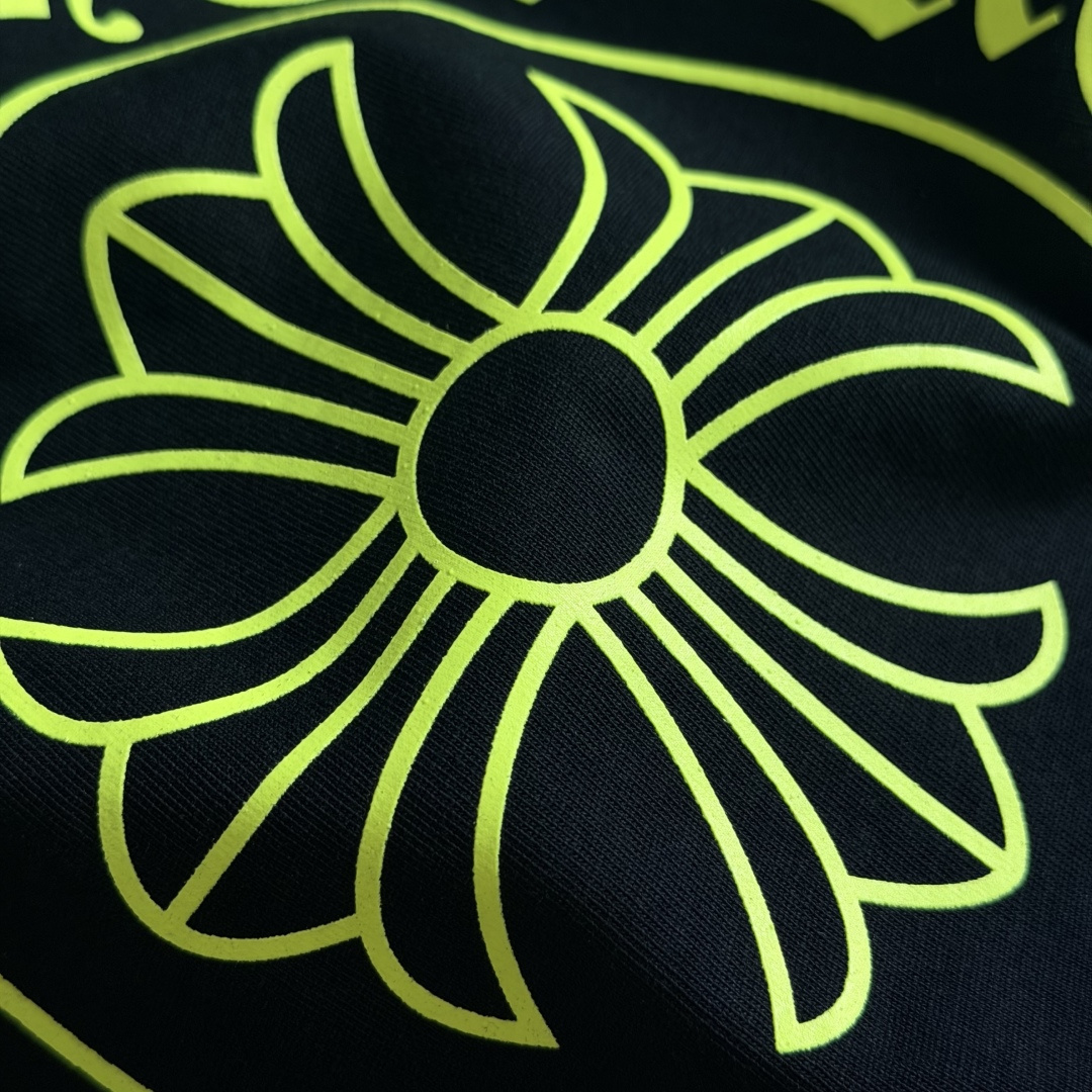 Chrome Hearts CH 克罗心  圆领 短袖 T恤  马蹄 A0  26 荧光黄 