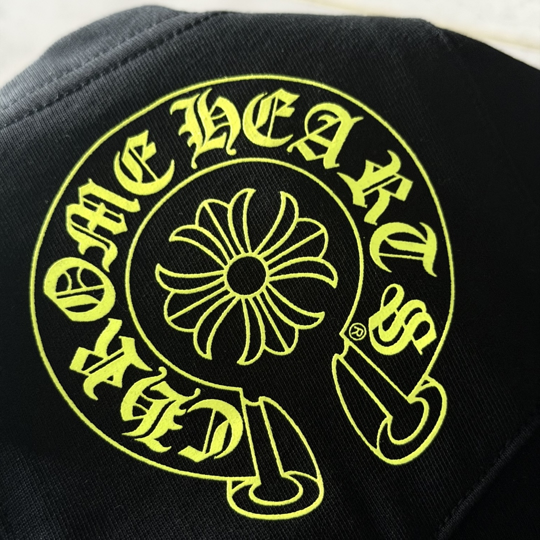 Chrome Hearts CH 克罗心  圆领 短袖 T恤  马蹄 A0  26 荧光黄 