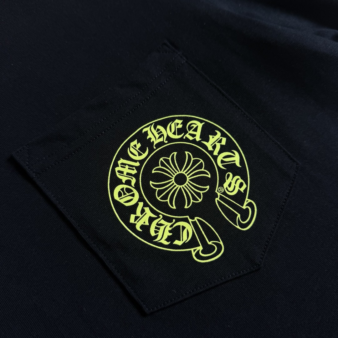Chrome Hearts CH 克罗心  圆领 短袖 T恤  马蹄 A0  26 荧光黄 