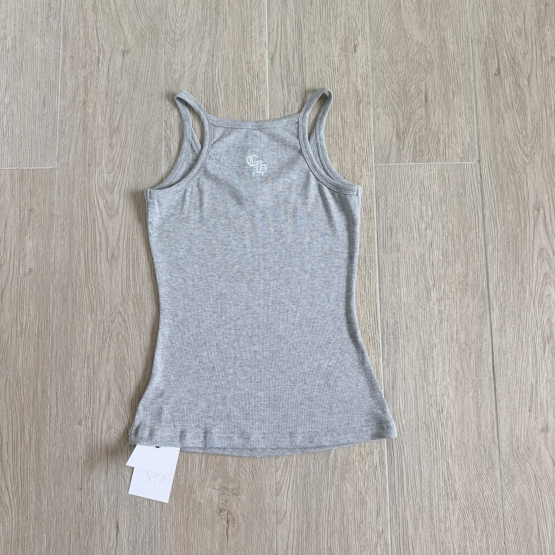 Chrome Hearts CH 克罗心 华夫格 刺绣 修身 吊带 背心 女款 