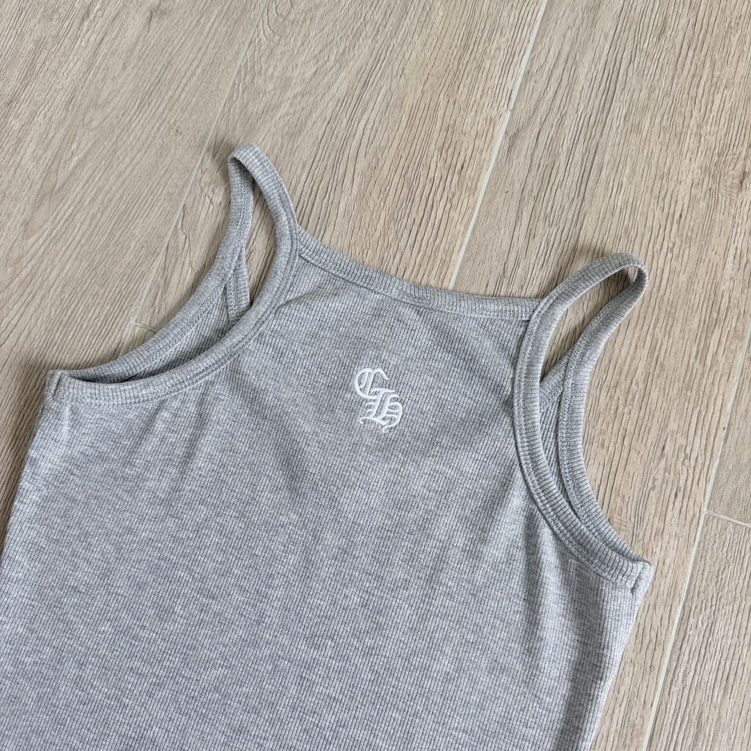 Chrome Hearts CH 克罗心 华夫格 刺绣 修身 吊带 背心 女款 