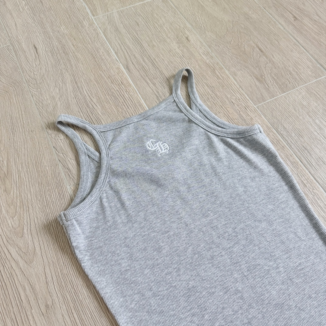 Chrome Hearts CH 克罗心 华夫格 刺绣 修身 吊带 背心 女款 