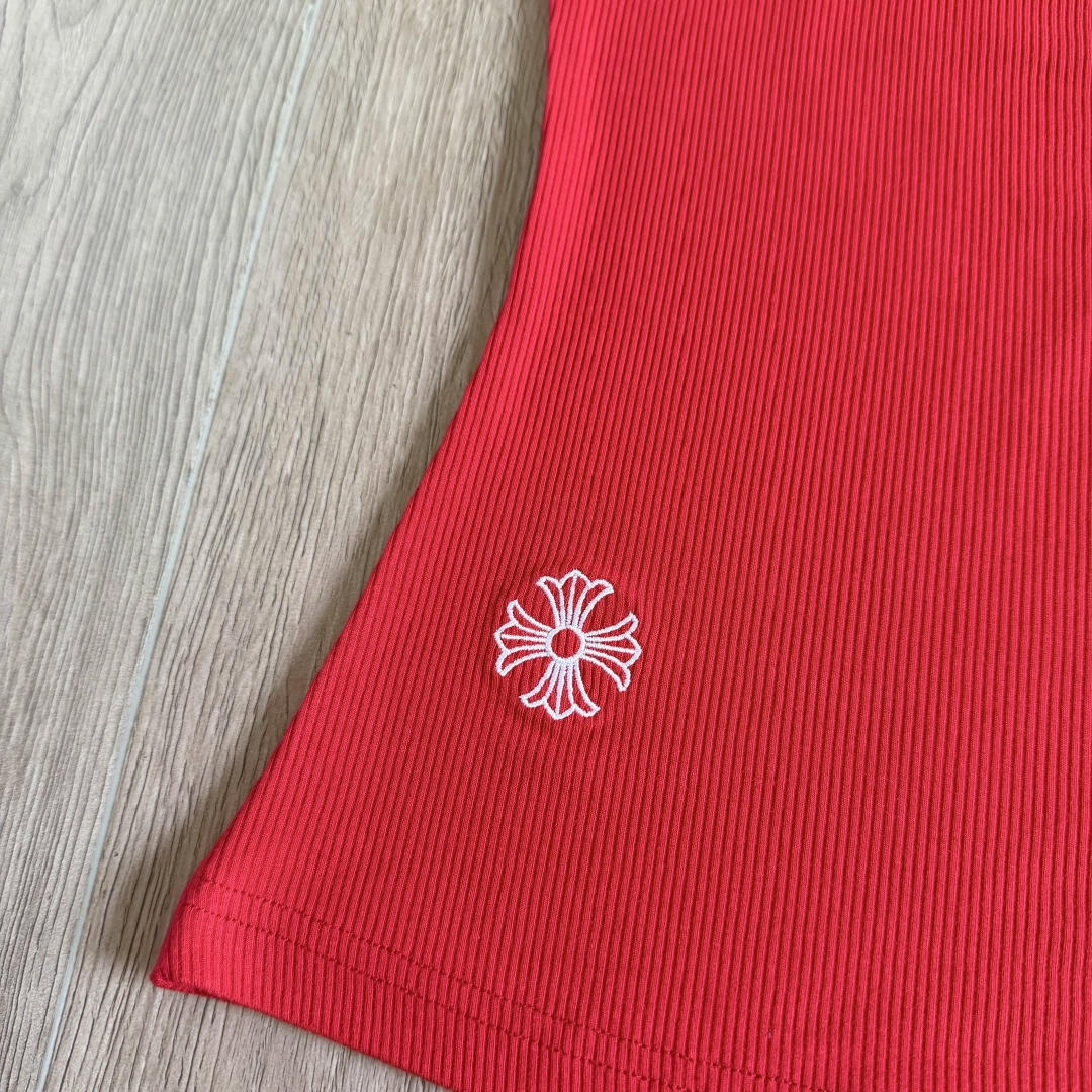 Chrome Hearts CH 克罗心 华夫格 刺绣 修身 吊带 背心 女款 