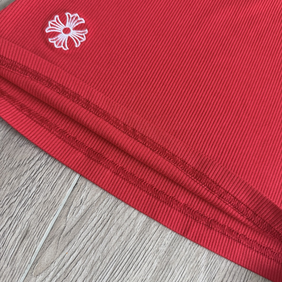 Chrome Hearts CH 克罗心 华夫格 刺绣 修身 吊带 背心 女款 