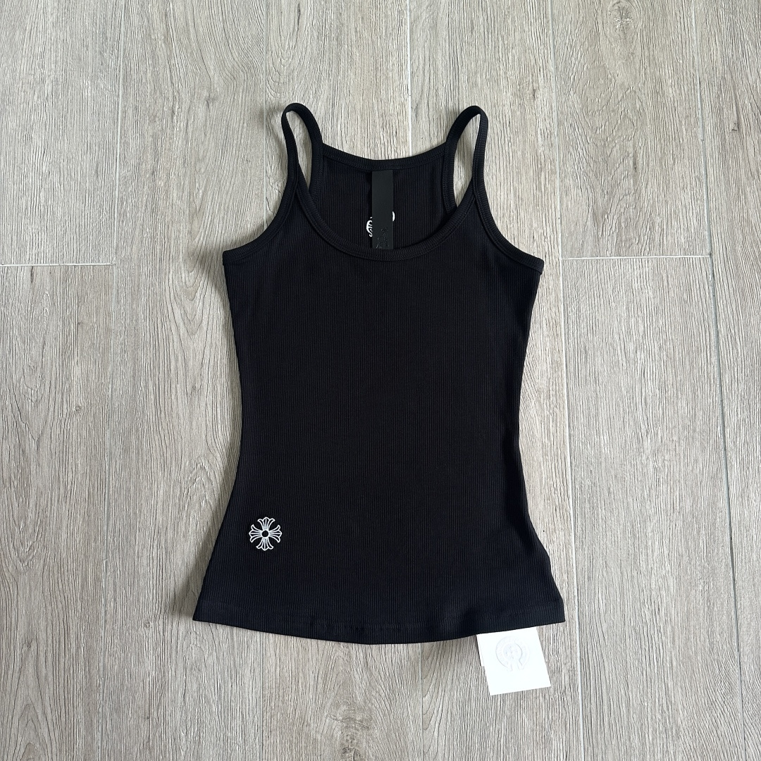 Chrome Hearts CH 克罗心 华夫格 刺绣 修身 吊带 背心 女款 