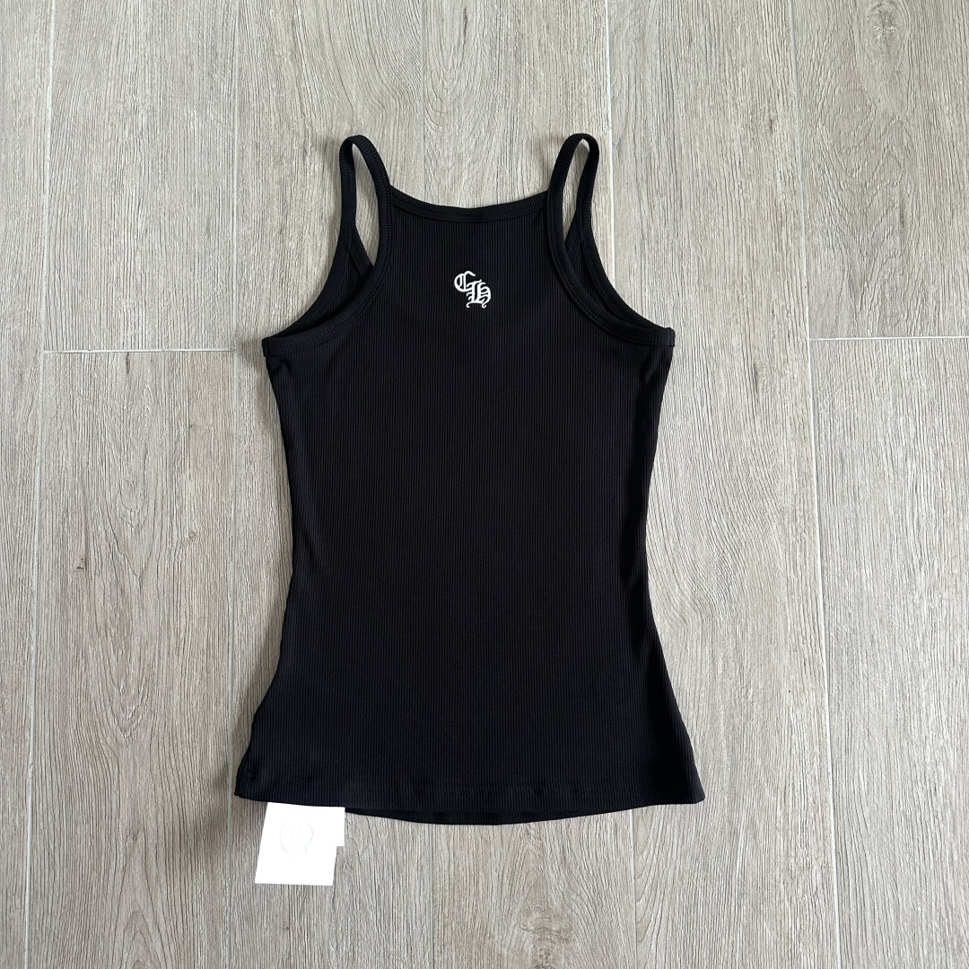Chrome Hearts CH 克罗心 华夫格 刺绣 修身 吊带 背心 女款 