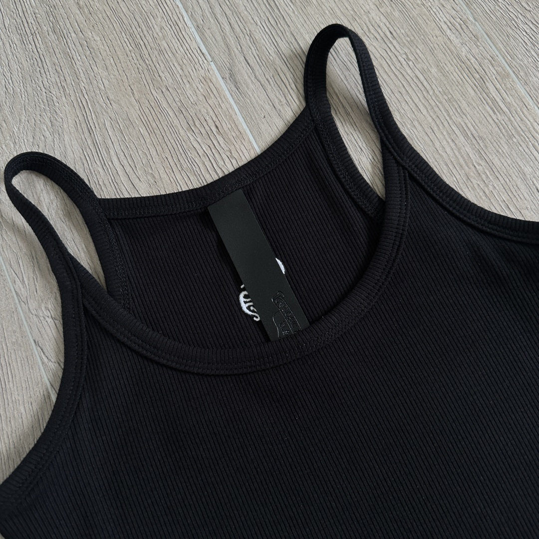 Chrome Hearts CH 克罗心 华夫格 刺绣 修身 吊带 背心 女款 