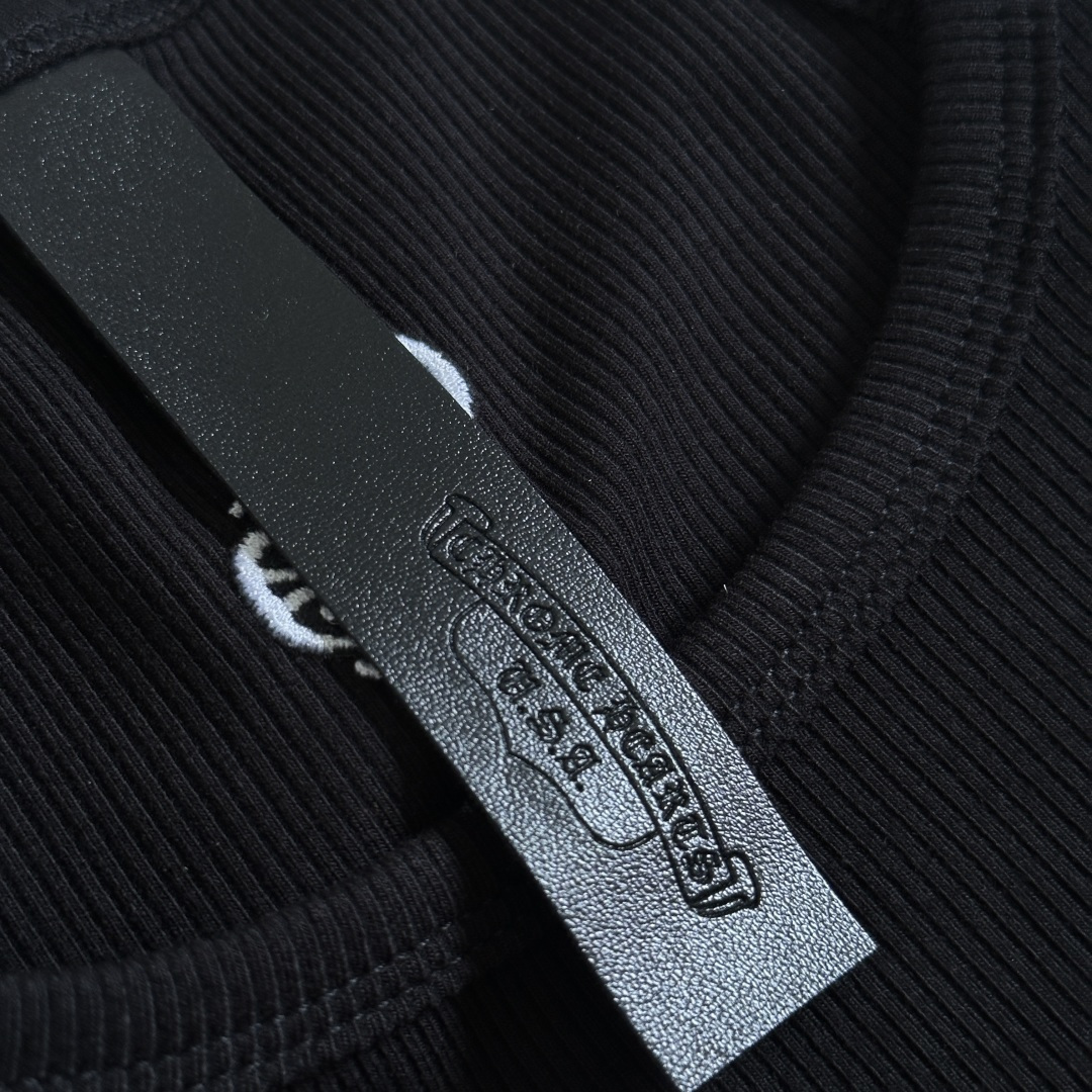 Chrome Hearts CH 克罗心 华夫格 刺绣 修身 吊带 背心 女款 