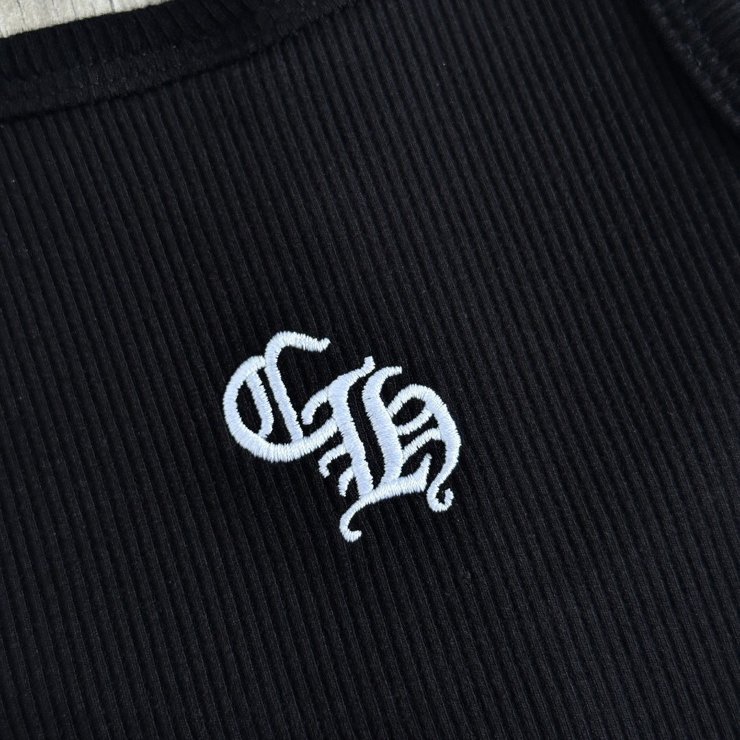 Chrome Hearts CH 克罗心 华夫格 刺绣 修身 吊带 背心 女款 
