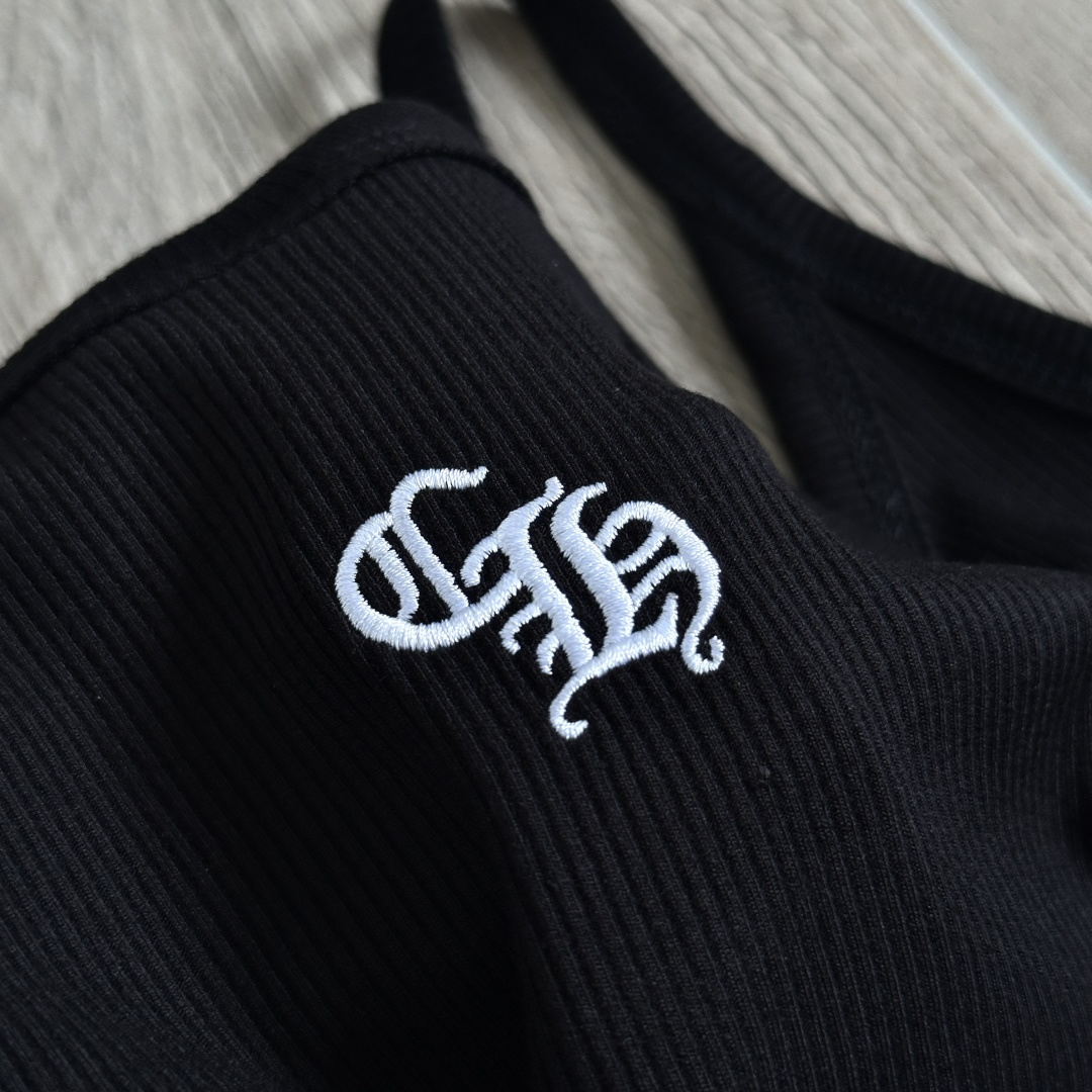 Chrome Hearts CH 克罗心 华夫格 刺绣 修身 吊带 背心 女款 