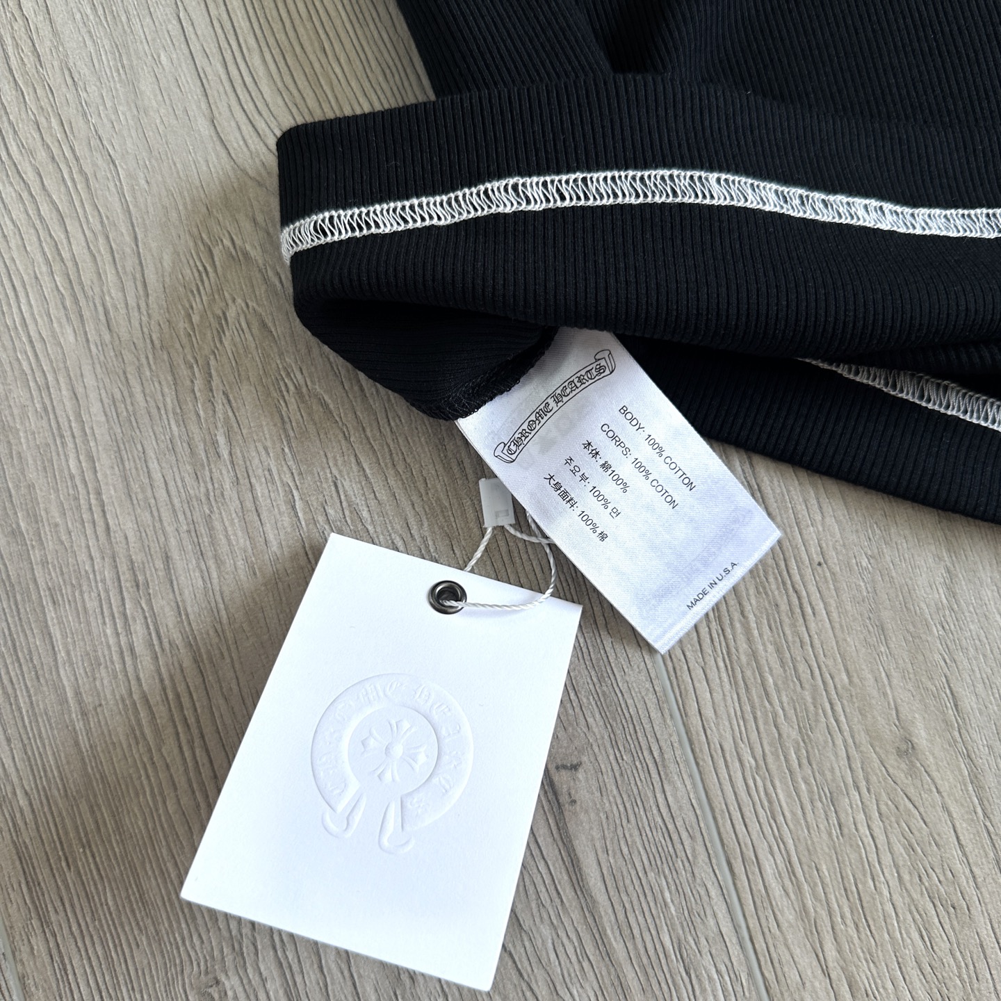 Chrome Hearts CH 克罗心  后背大十字架 白线边 黑色 女款