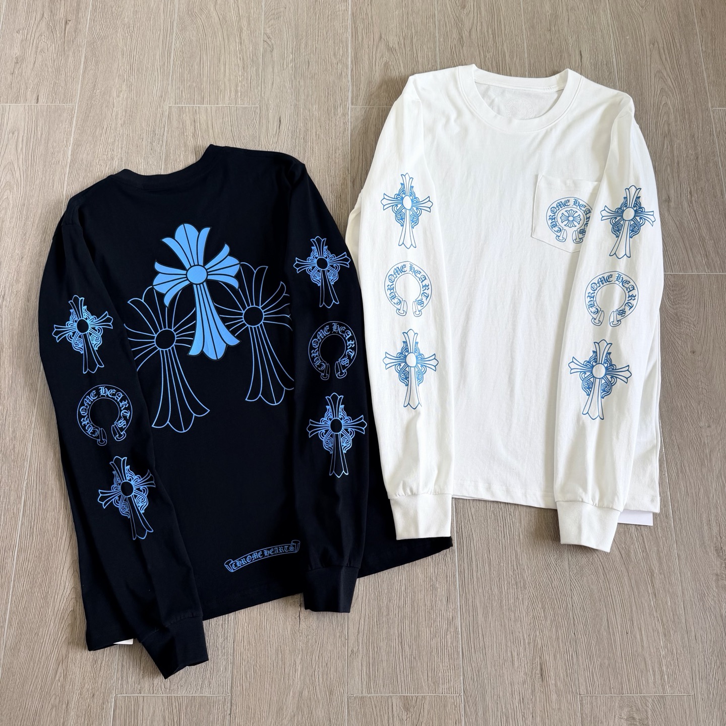 Chrome Hearts 克罗心 CH  长袖 T恤  蓝色 后三十字架
