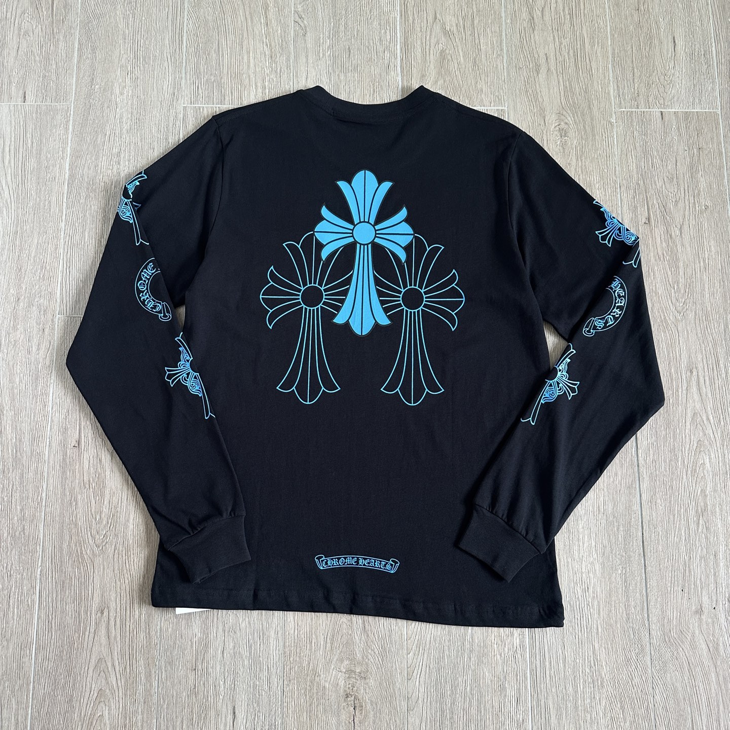 Chrome Hearts 克罗心 CH  长袖 T恤  蓝色 后三十字架