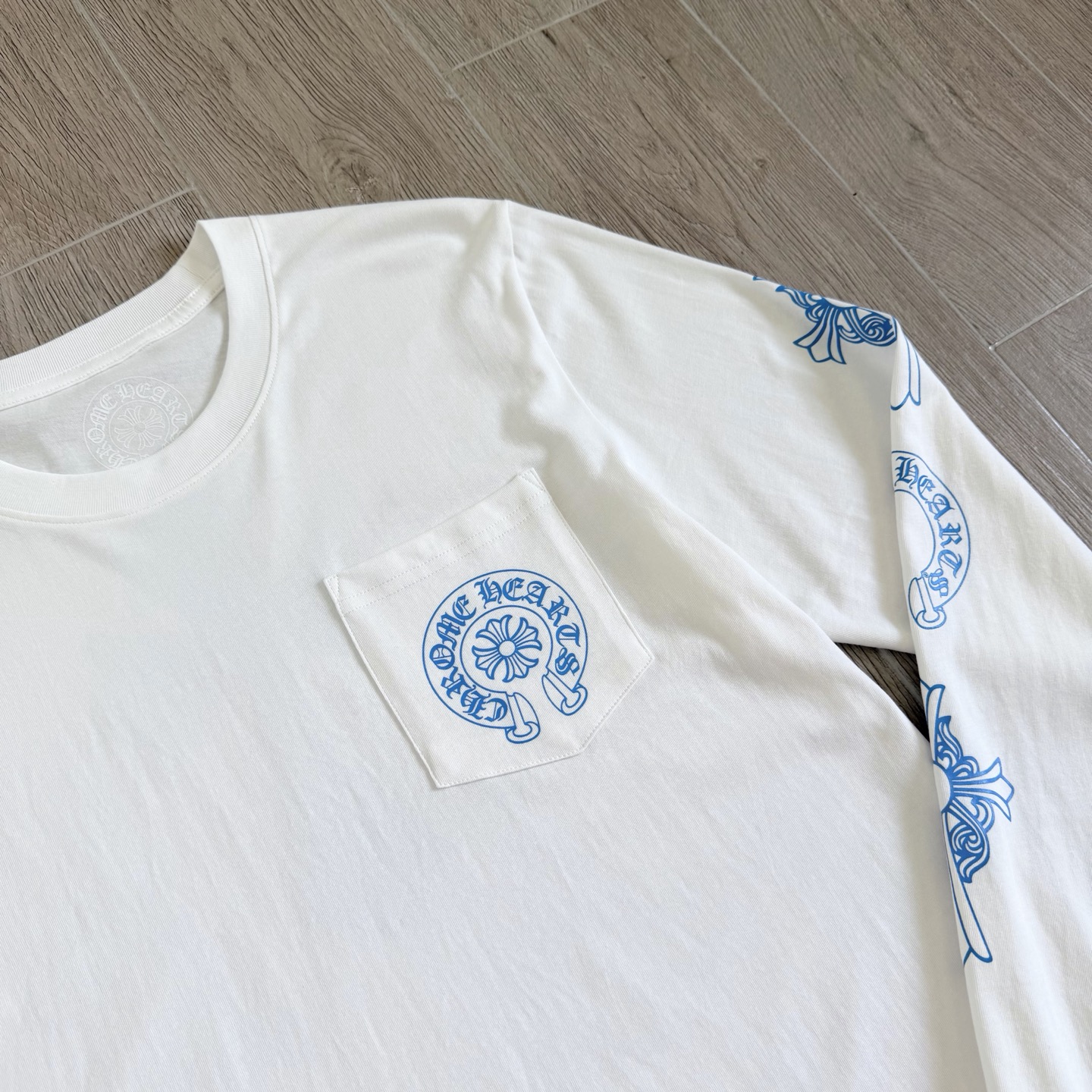 Chrome Hearts 克罗心 CH  长袖 T恤  蓝色 后三十字架